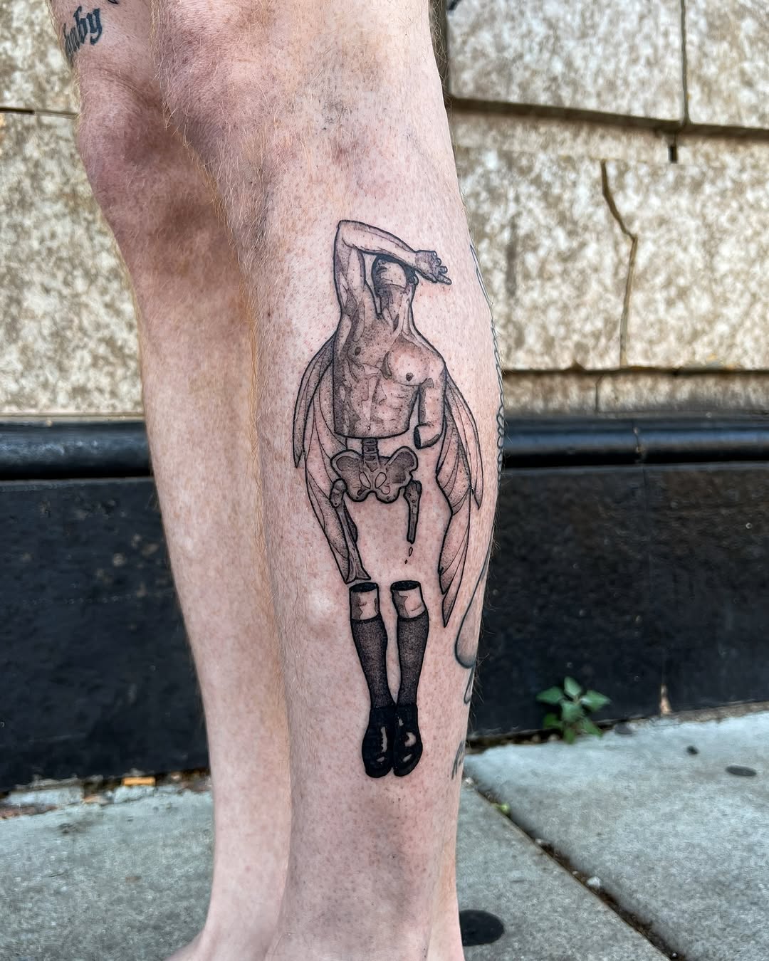 Tattoo by @cash_only_tattoos — black_and_grey, surrealism