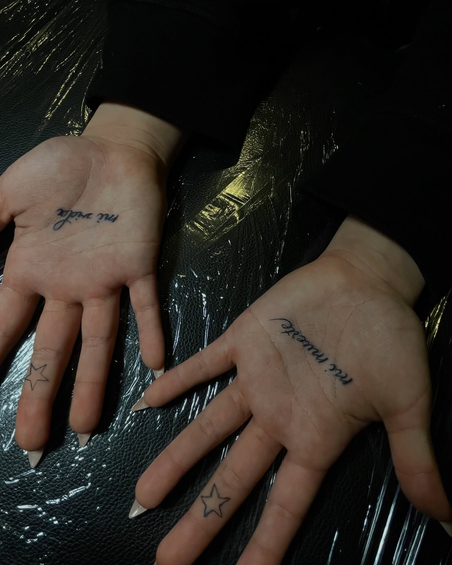 Script lettering lettering script tattoo on the hand by ɴᴏᴍᴢ ᴅʏsᴇᴍʙᴏᴅɪᴍᴇɴᴛ