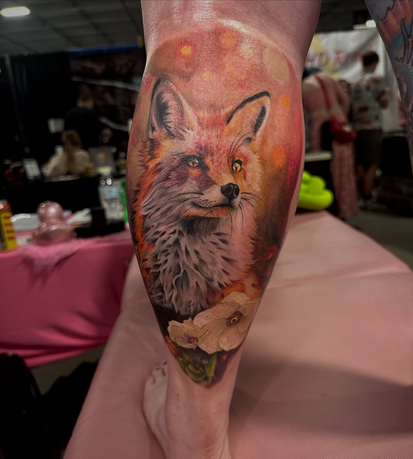 Fox realism tattoo on the forearm by Elizabeth’s Eclectic Tattoos