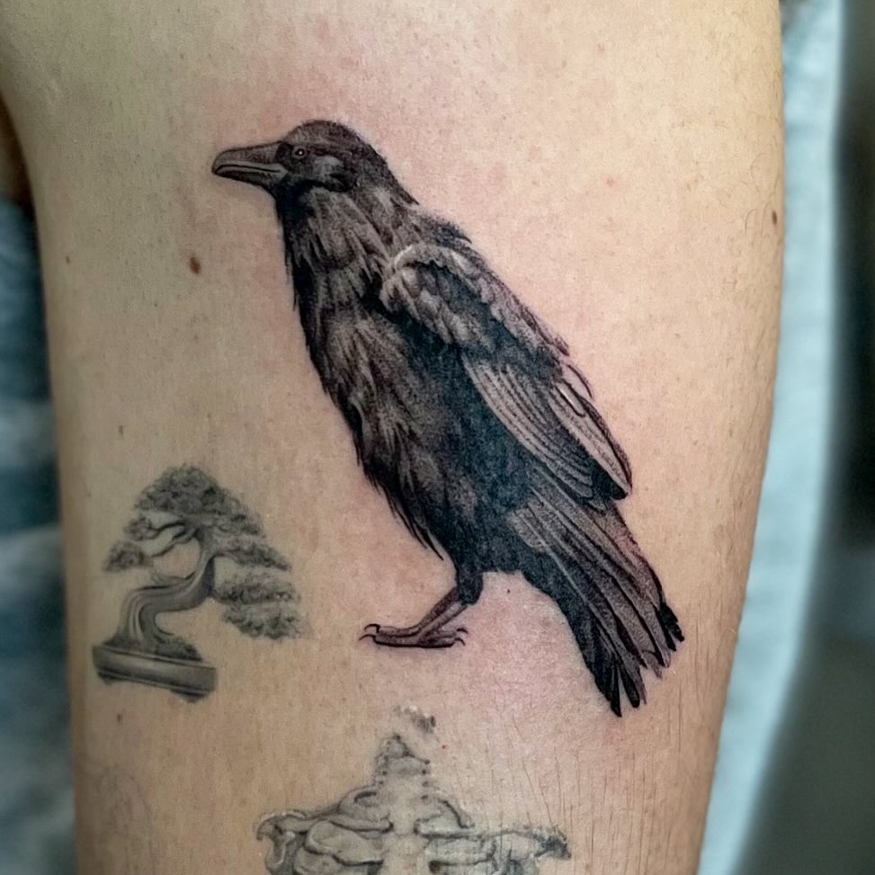 Tattoo by @leeranco_tattoos — black_and_grey