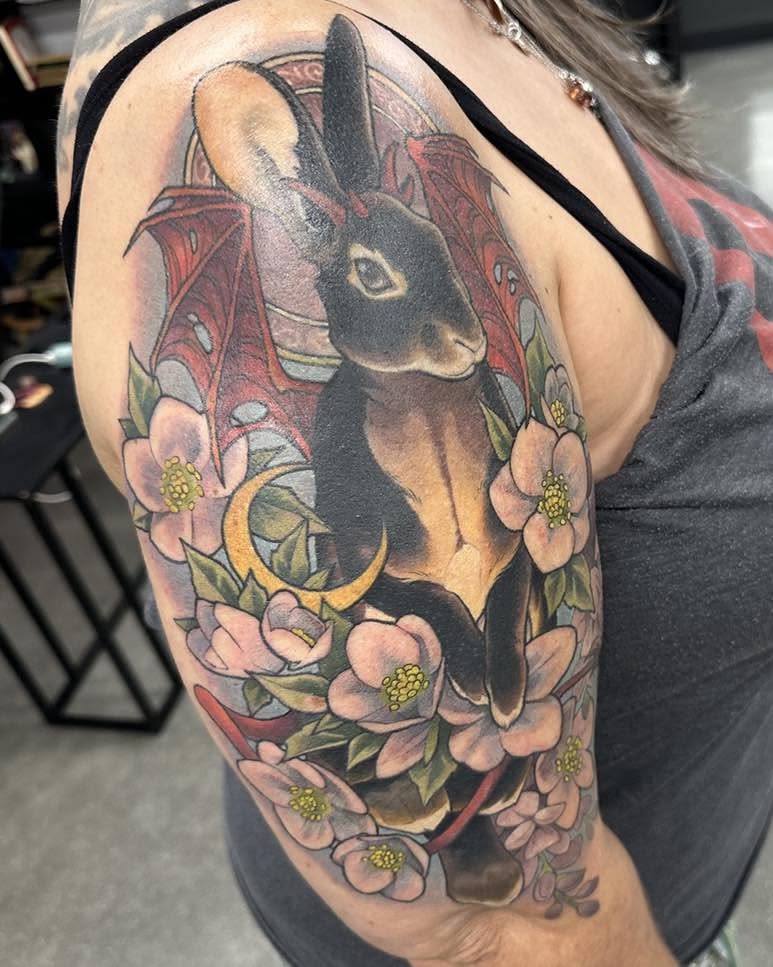 Tattoo by @artbyharper — realism, dotwork