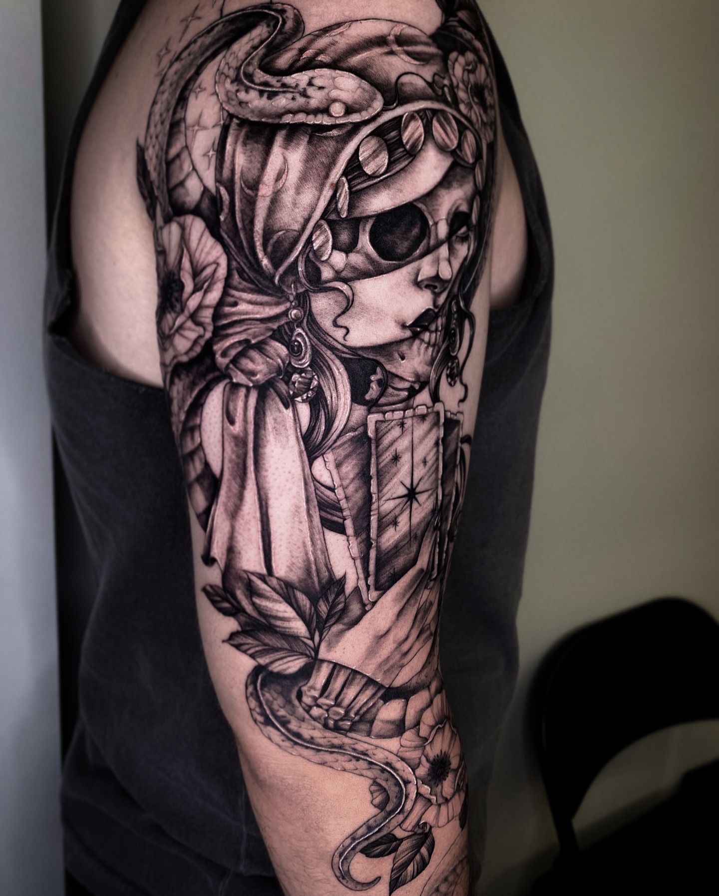 Tattoo by @jenpetronella — black_and_grey, realism