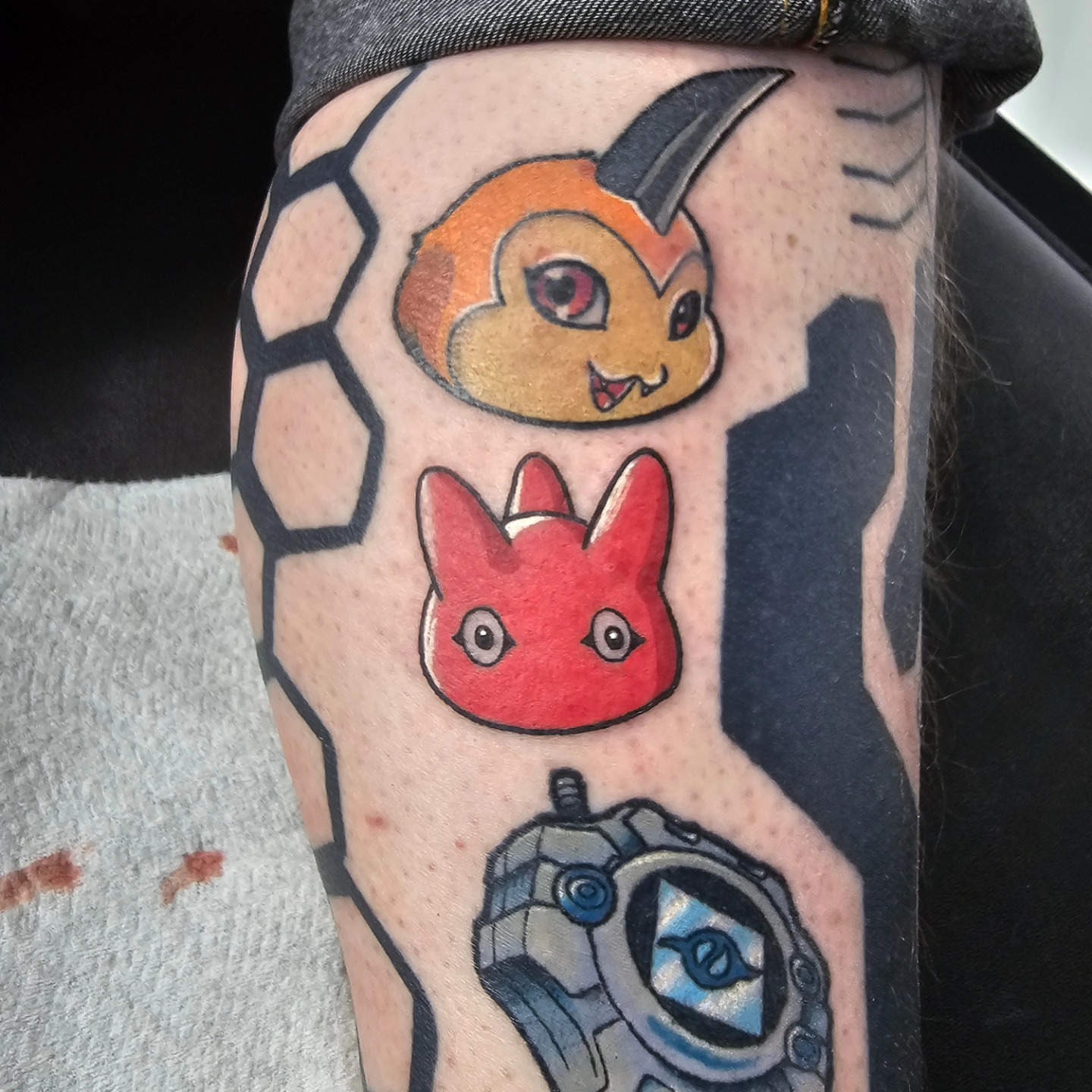 Tattoo by @evandobetattooin — anime, geometric