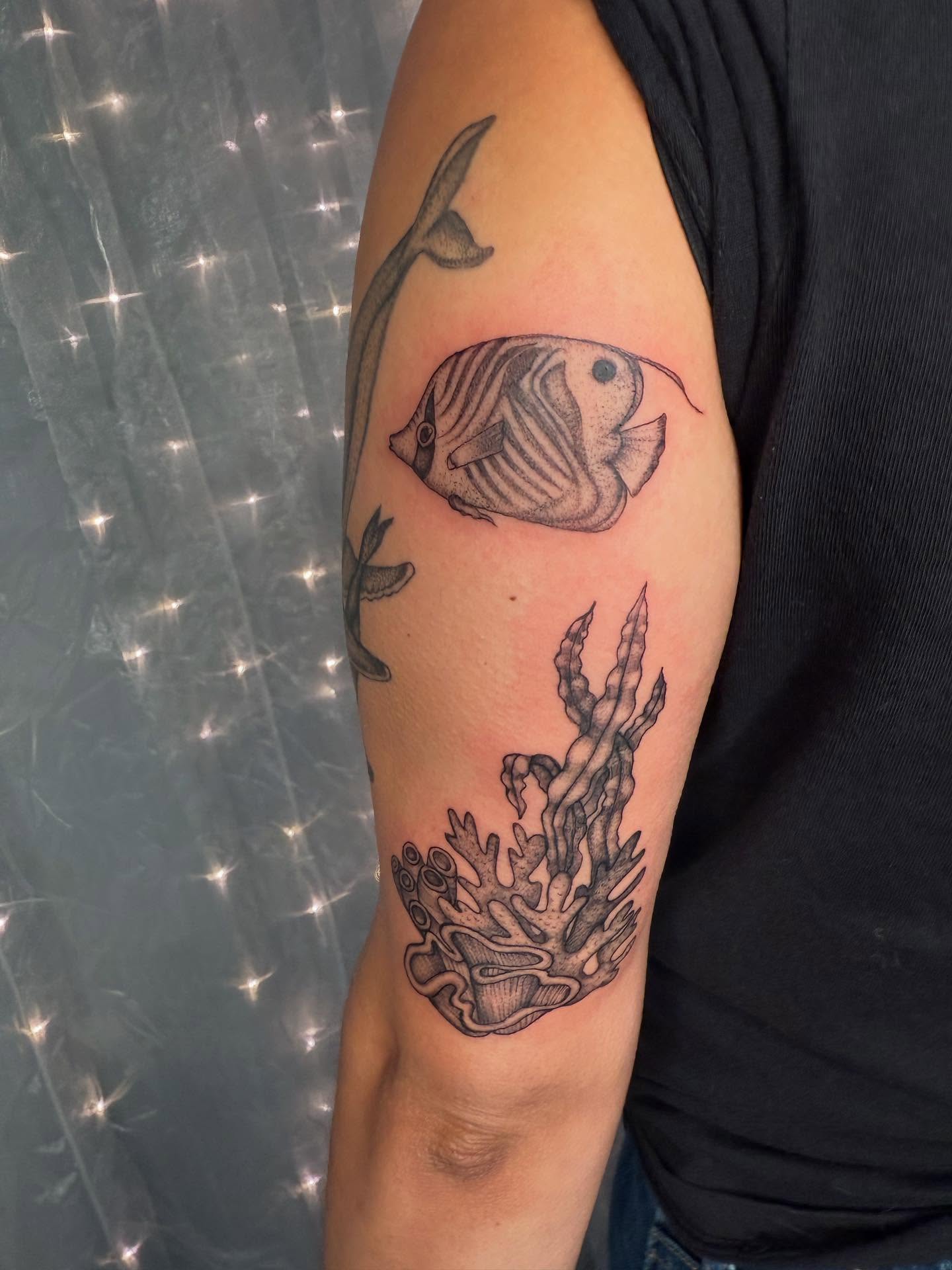 Tattoo by @promethearising — black_and_grey
