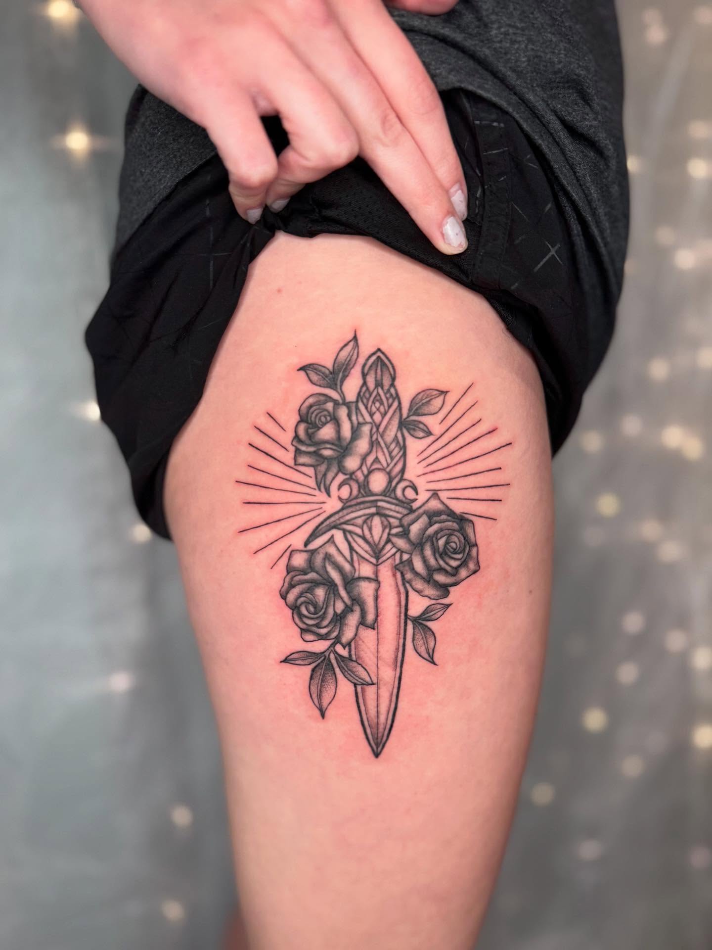 Tattoo by @promethearising — black_and_grey