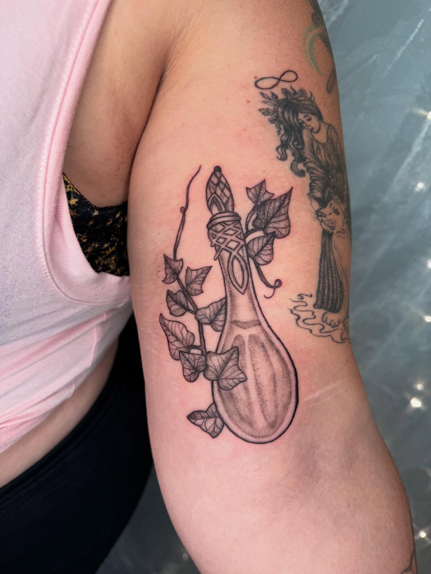 Tattoo by @promethearising — black_and_grey
