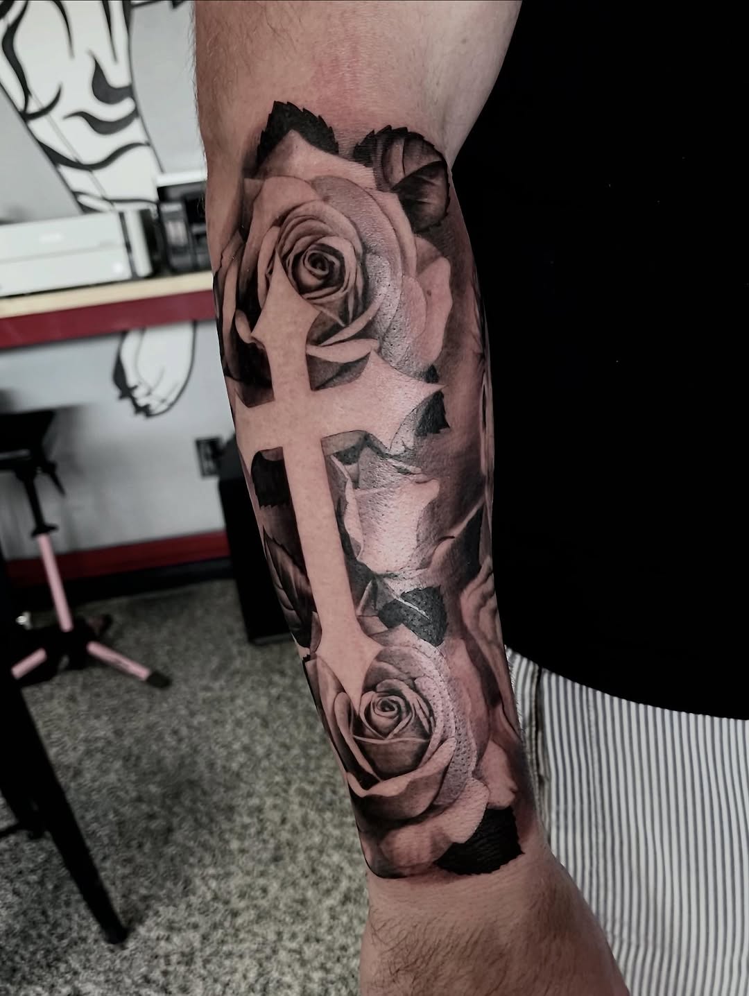 Tattoo by @thinkinkjr — realism, black_and_grey
