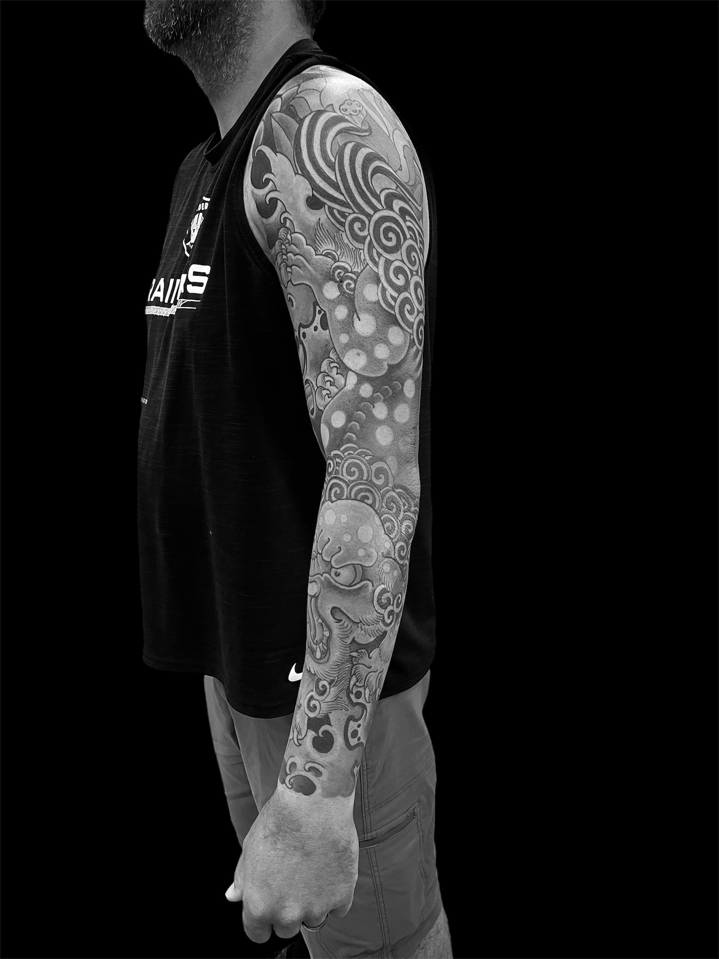 Tattoo by @geddyanderson — dotwork, black_and_grey