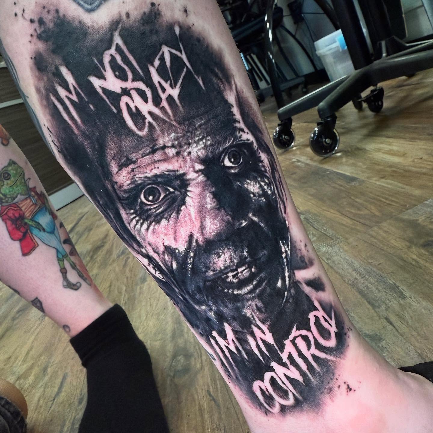 Man's face realism tattoo on the forearm by ๐ฟ๐๐ฃ๐๐๐ก ๐๐ค๐ ๐ค๐ง๐ฃ๐ฎ, Middletown, Orange County, New York