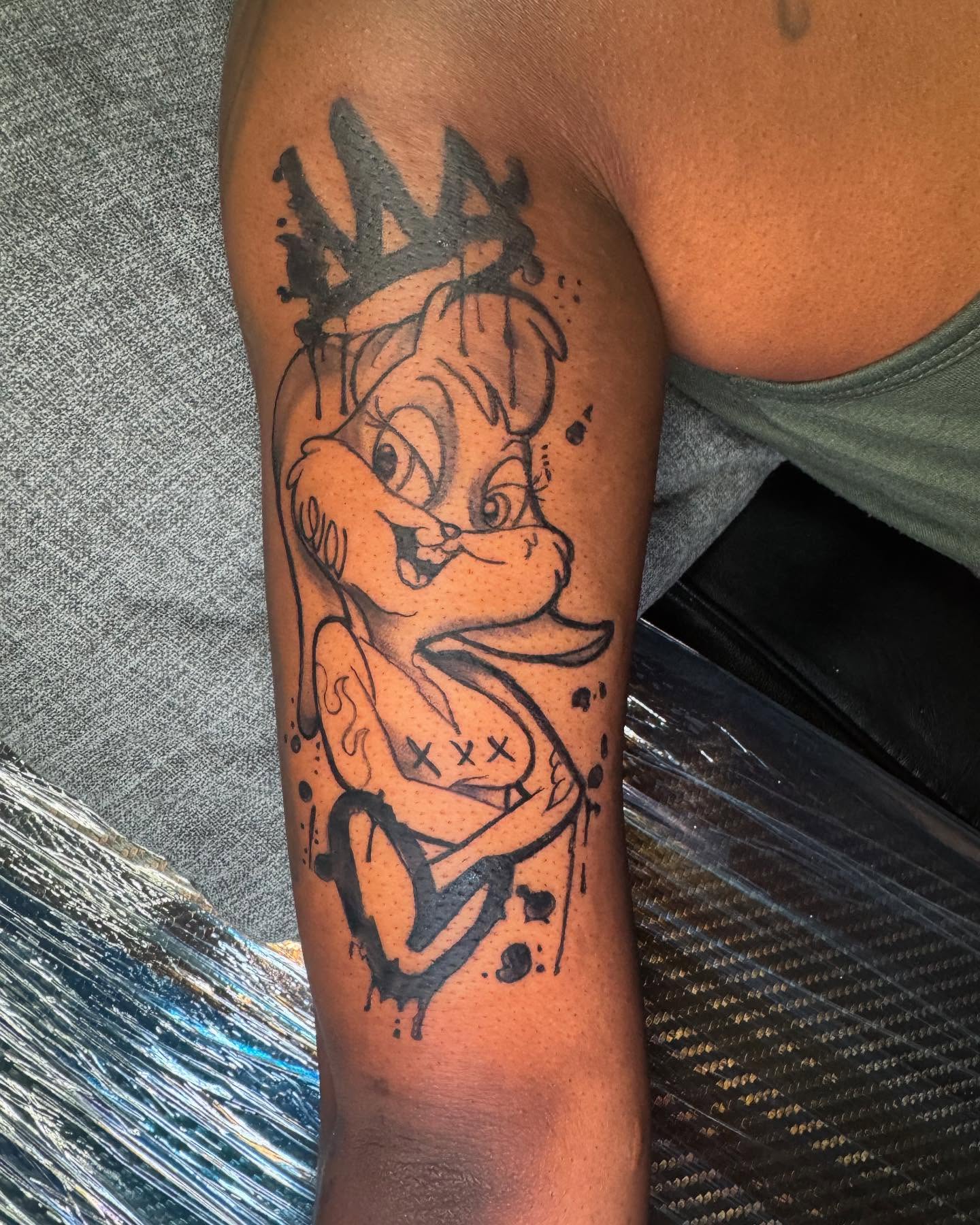Tattoo by @tattooedbybacon — black_and_grey