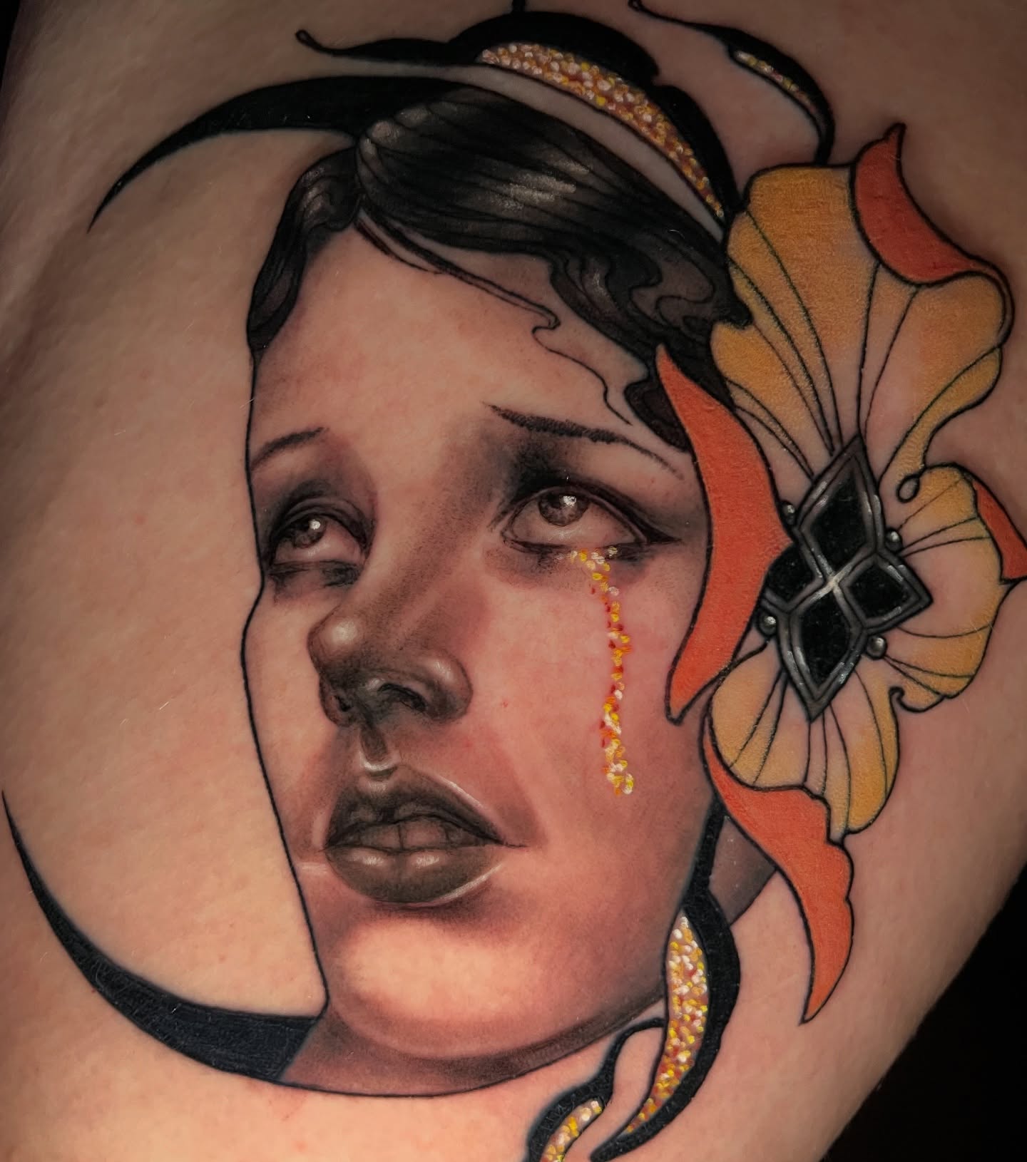 Tattoo by @le_babs — realism, dotwork
