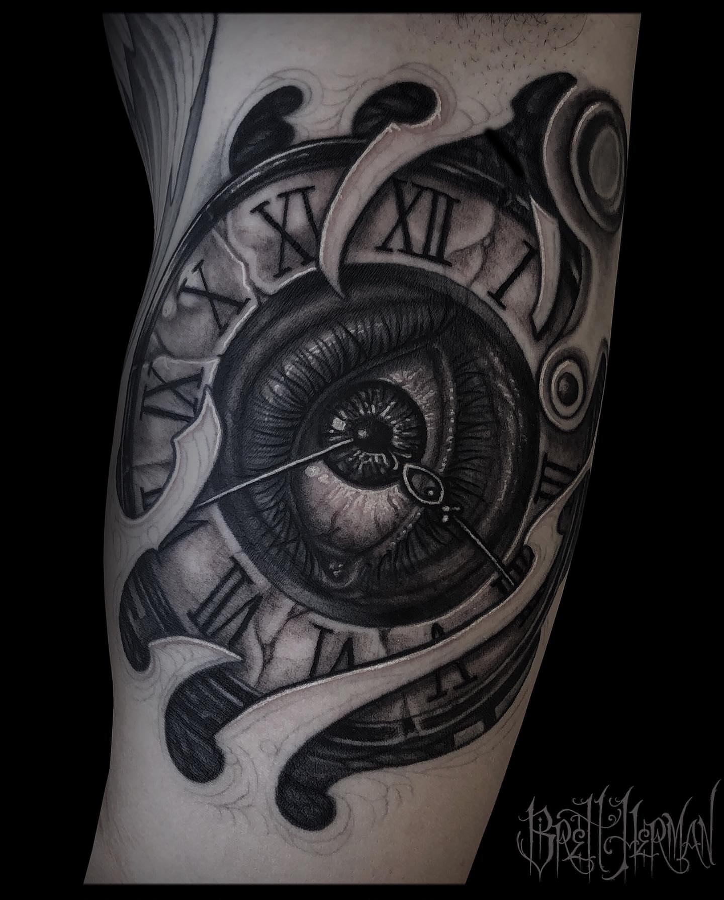 Tattoo by @brettherman — black_and_grey, realism