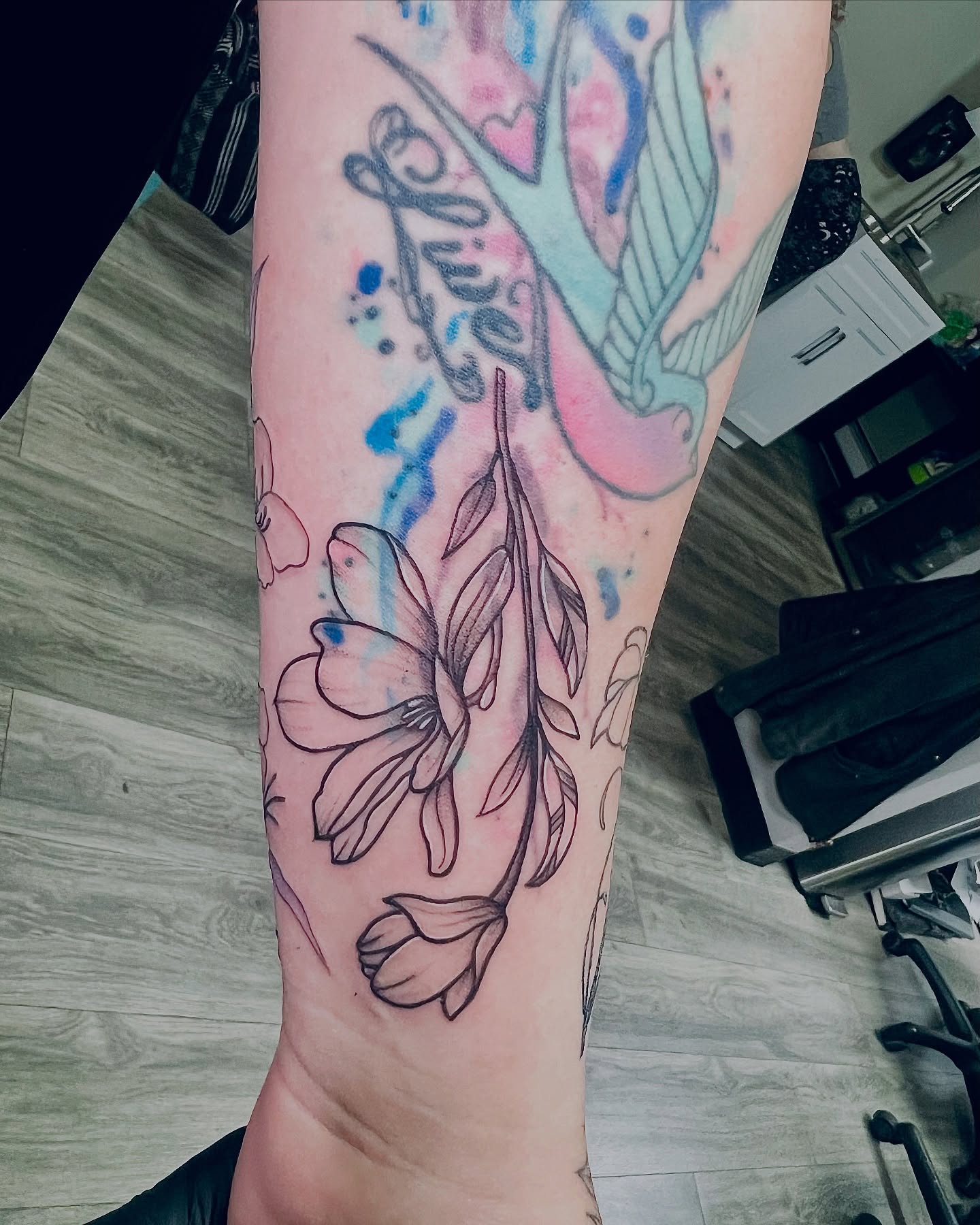 Tattoo by @kittymarietattoos โ watercolor, new_school