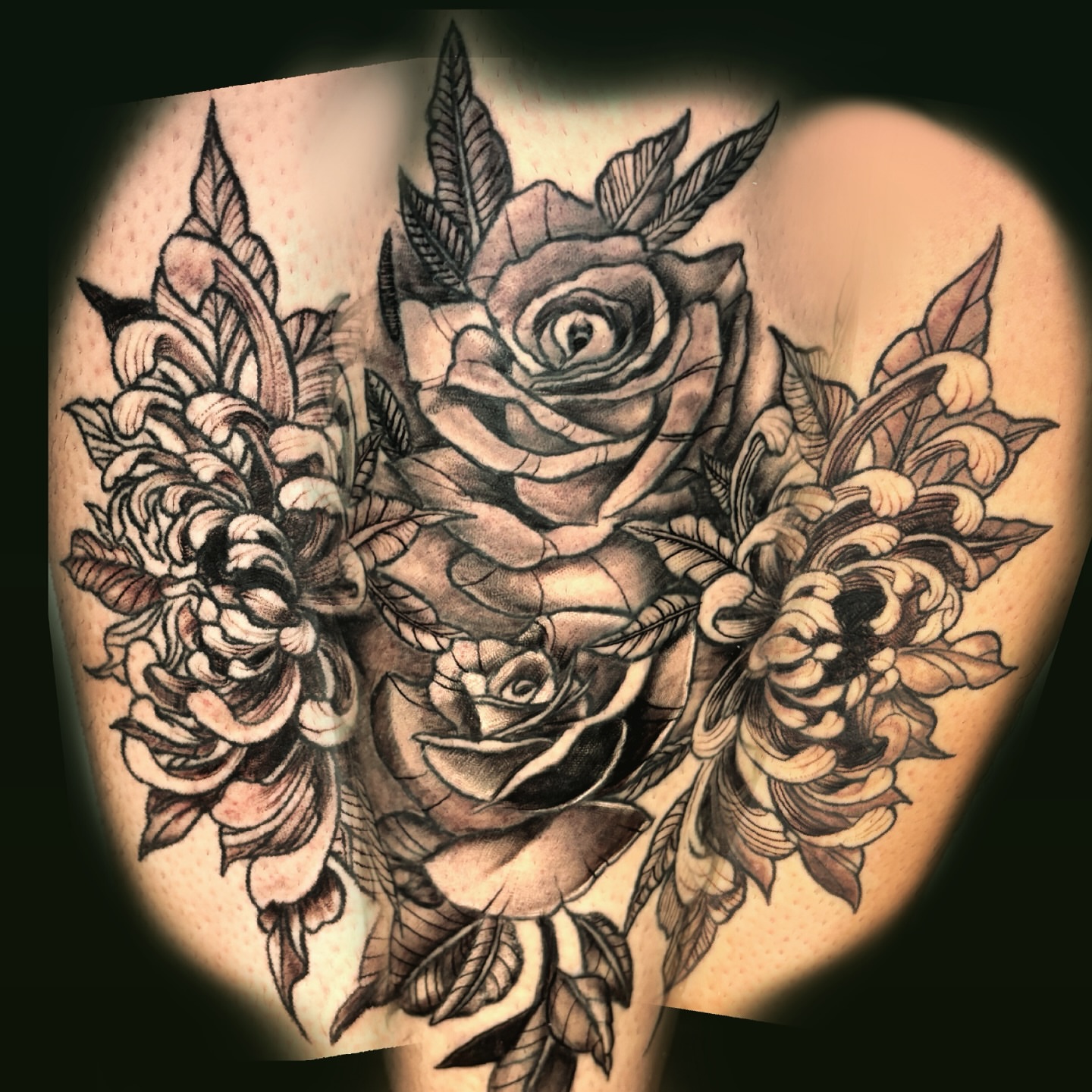 Tattoo by @samrockwell_ink — black_and_grey, realism