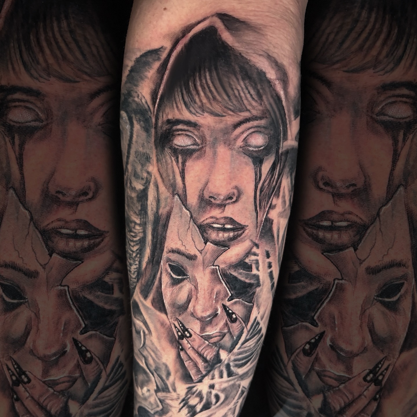 Tattoo by @samrockwell_ink — realism, dark_realism