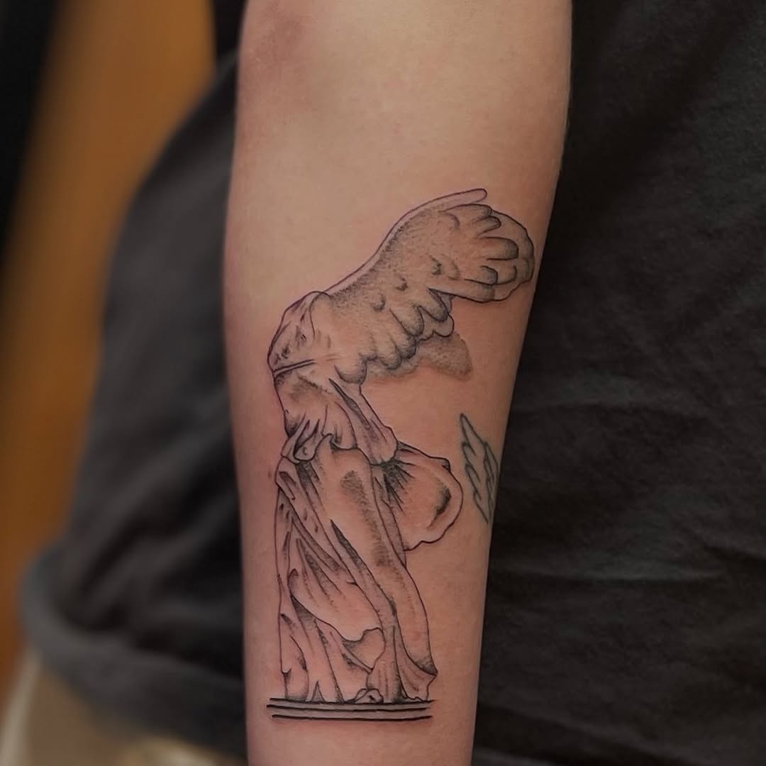 Tattoo by @annasabrowskytattoo — black_and_grey, realism