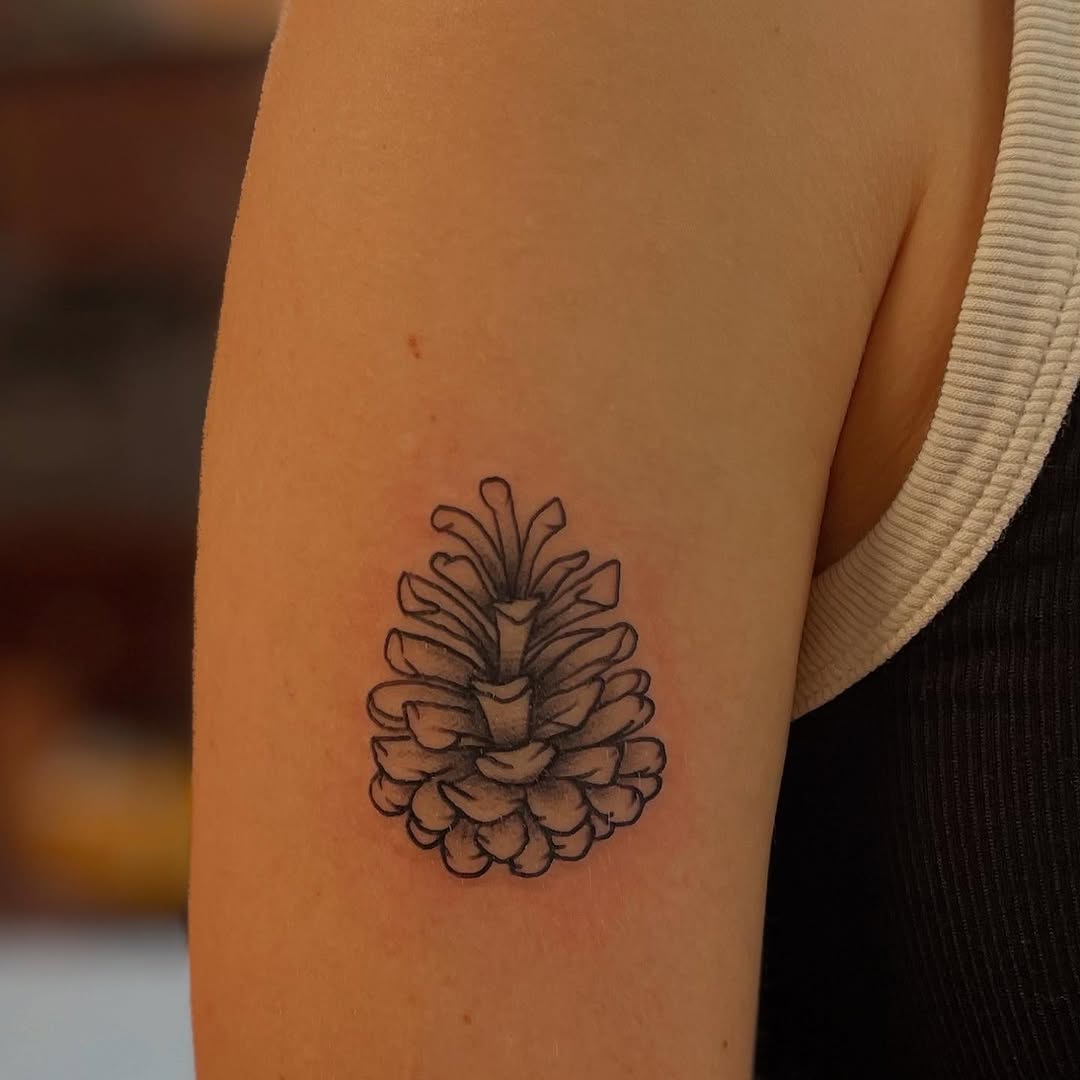 Tattoo by @annasabrowskytattoo — fine_line, black_and_grey