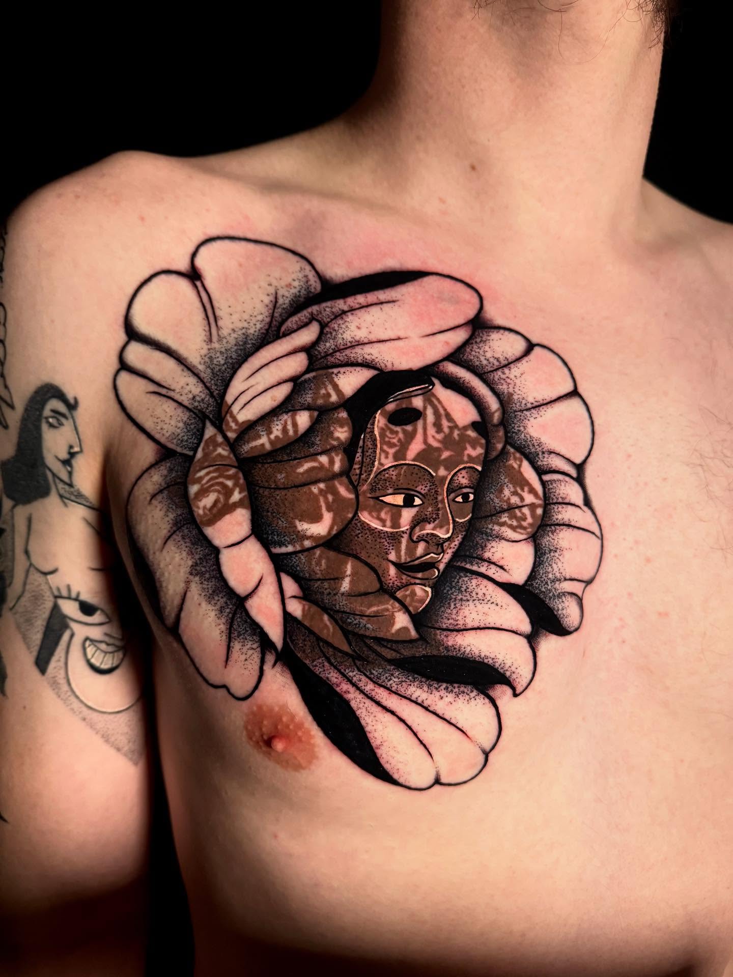 Tattoo by @_artattoos — dotwork, black_and_grey