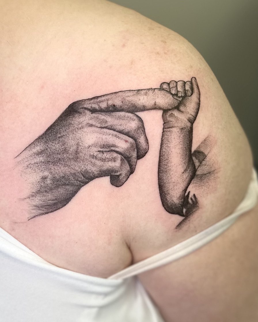 Tattoo by @josh.d.anderson — dotwork, realism