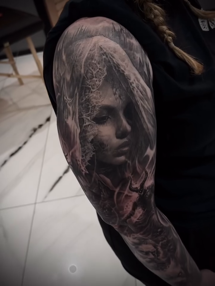 Tattoo by @dannylepore — dark_realism, black_and_grey