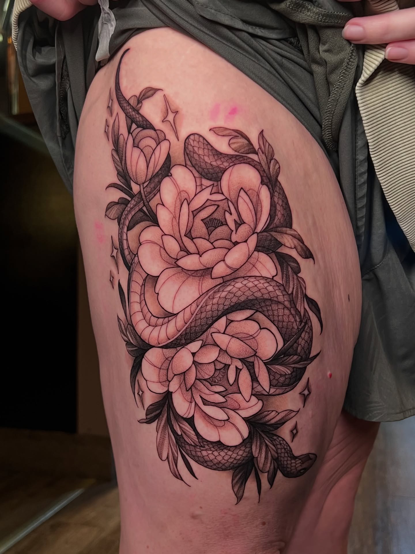 Tattoo by @girlwiththefoxtattoo — black_and_grey, realism
