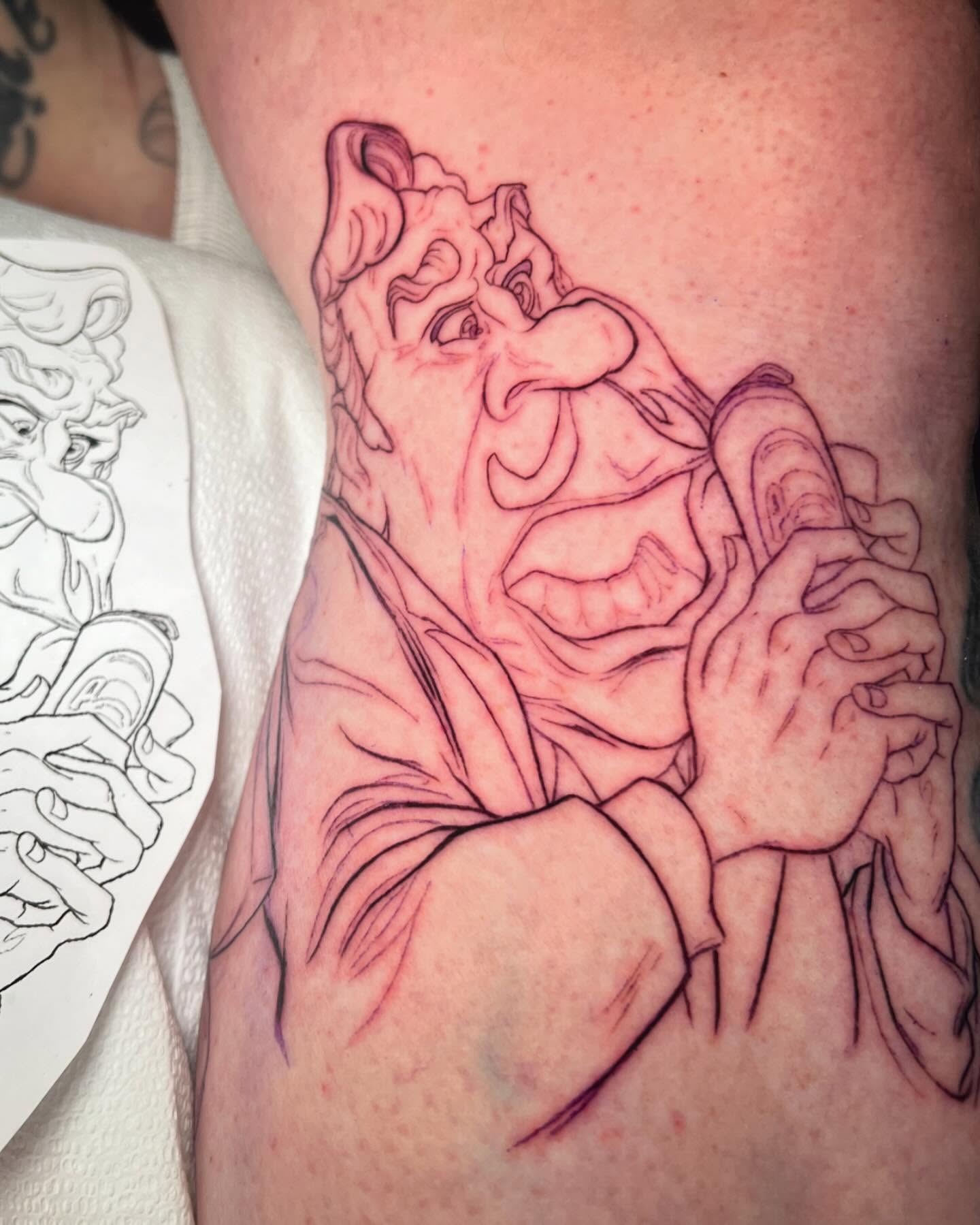 Old man realism tattoo on the forearm by Tim Stafford