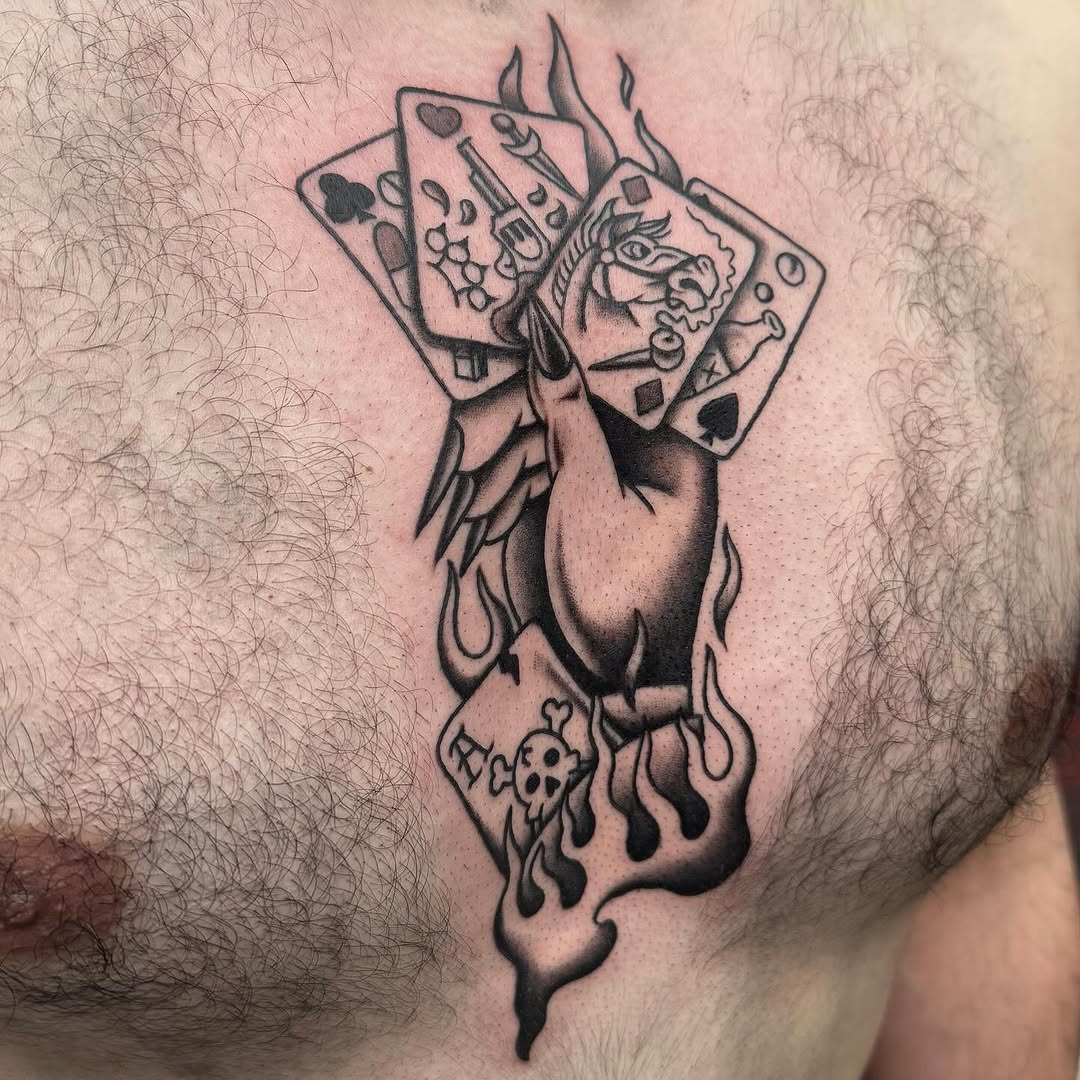 Tattoo by @who_thefuckisdrake — american_traditional, black_and_grey