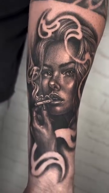 Tattoo by @laneybtattoos — realism, black_and_grey
