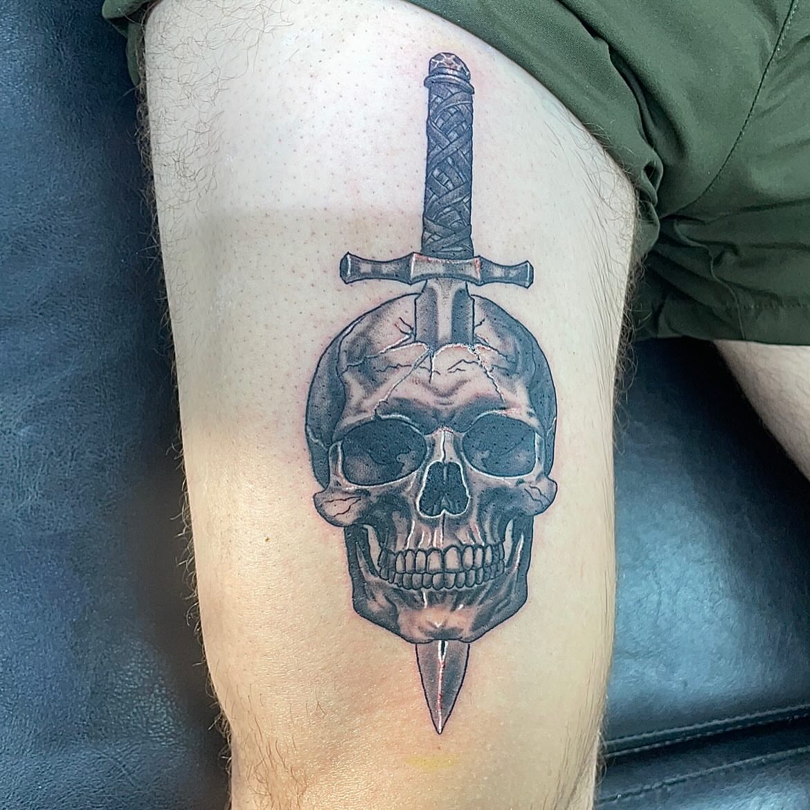 Tattoo by @crawfordtats — black_and_grey, realism