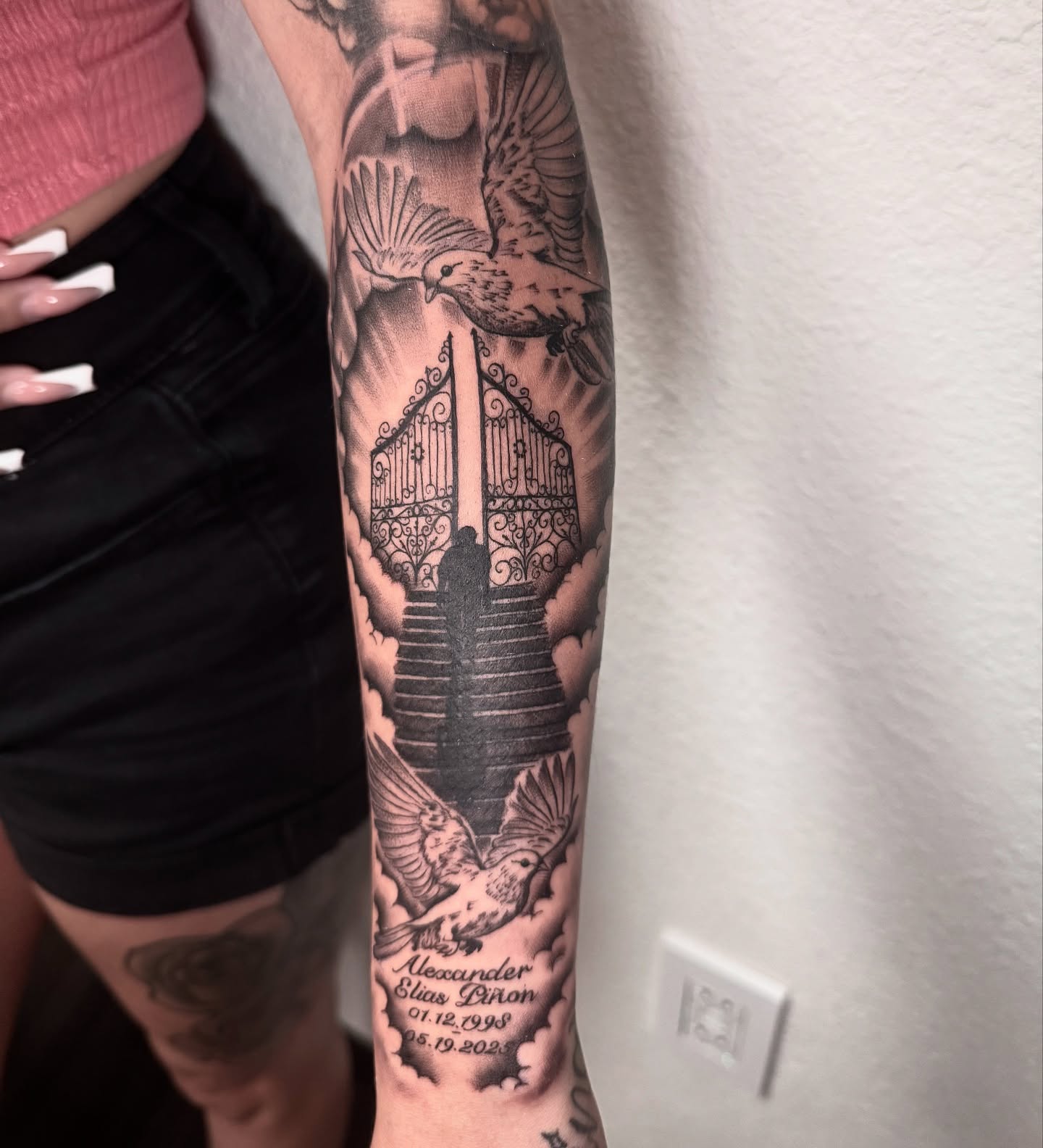 Tattoo by @jesstattooz — black_and_grey, realism