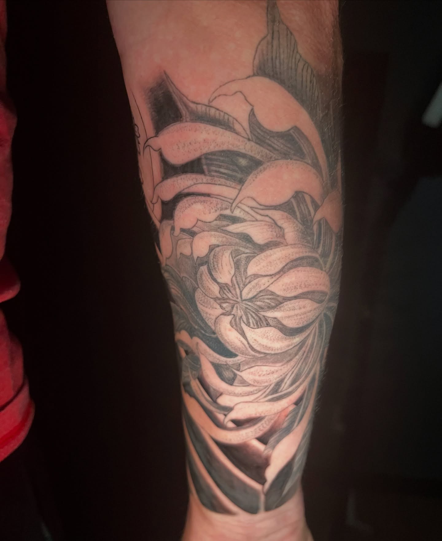 Floral bouquet realism tattoo on the forearm by ใใใ๐บ๐ฒ
