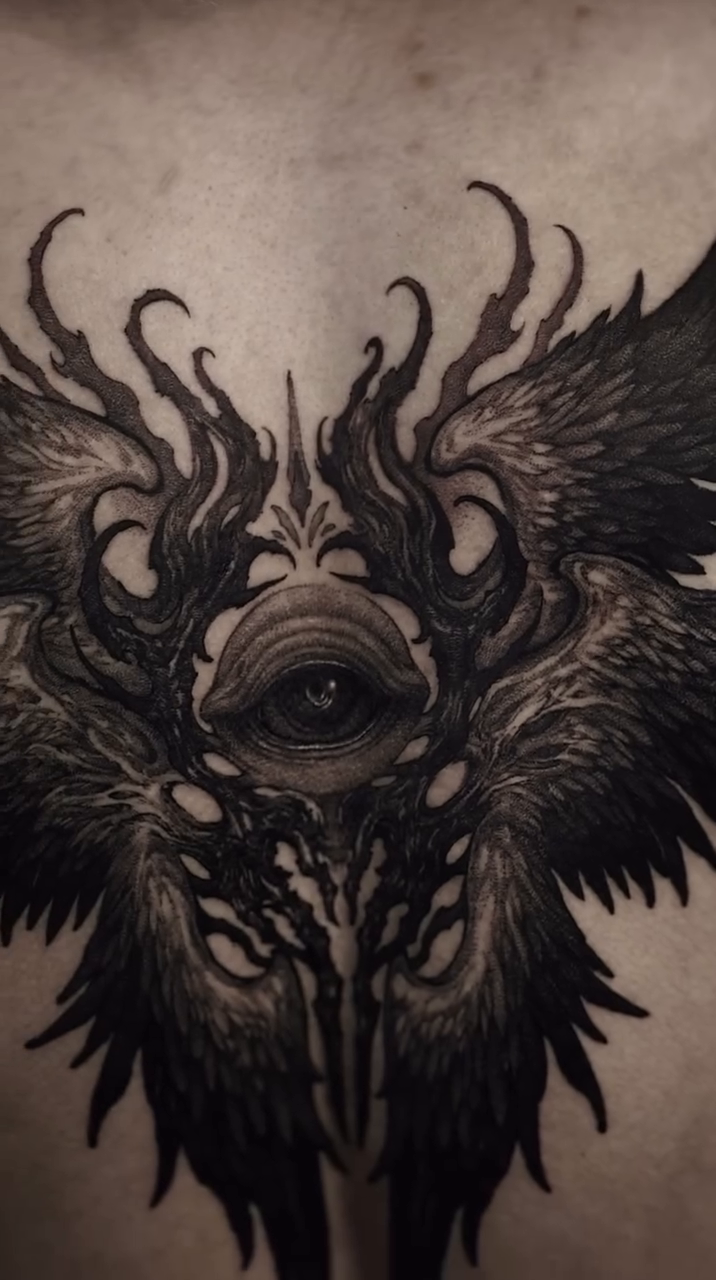 Tattoo by @rokyeom_ β dark_realism, blackwork