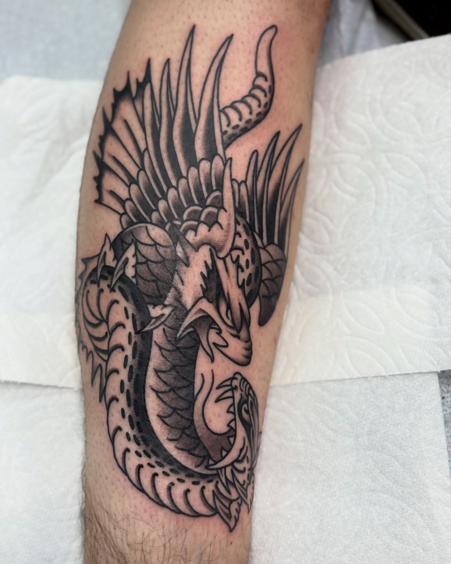 Tattoo by @ernie_portcity — black_and_grey