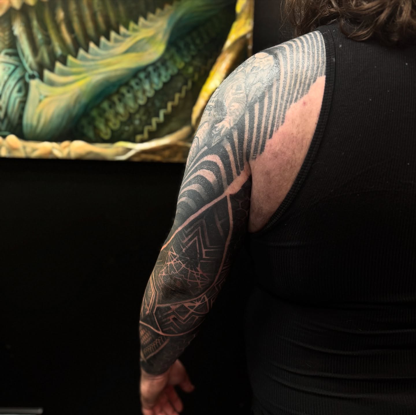 Tattoo by @jordanrookustattoo — geometric