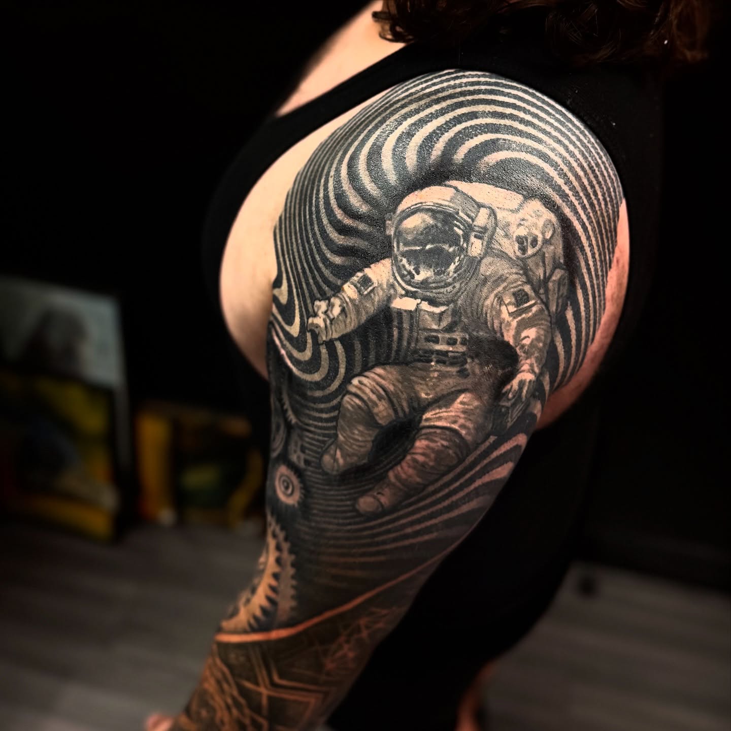 Tattoo by @jordanrookustattoo — black_and_grey, realism