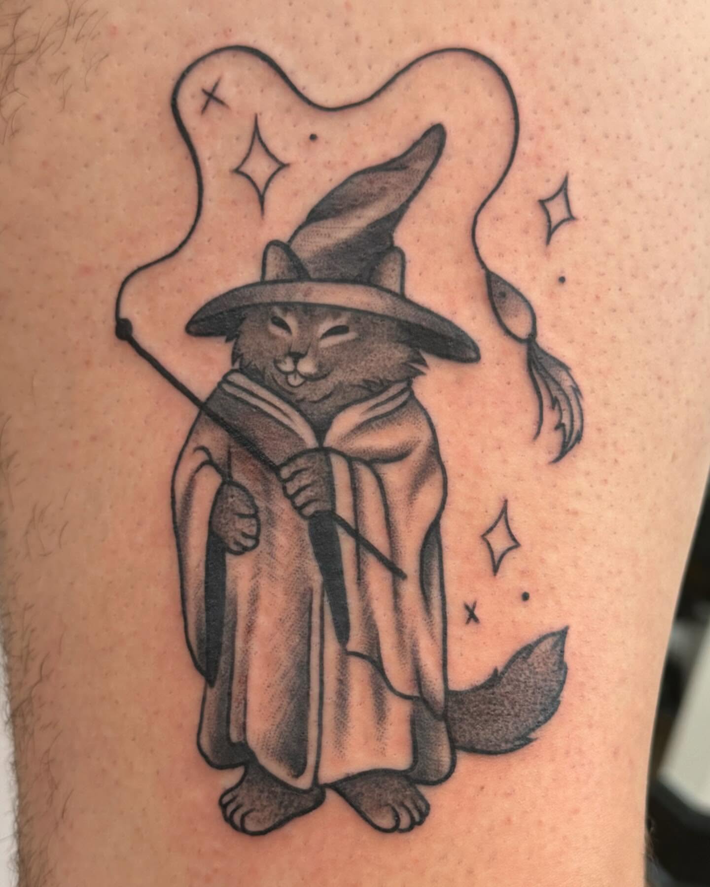 Tattoo by @gremlin.tattoos — black_and_grey