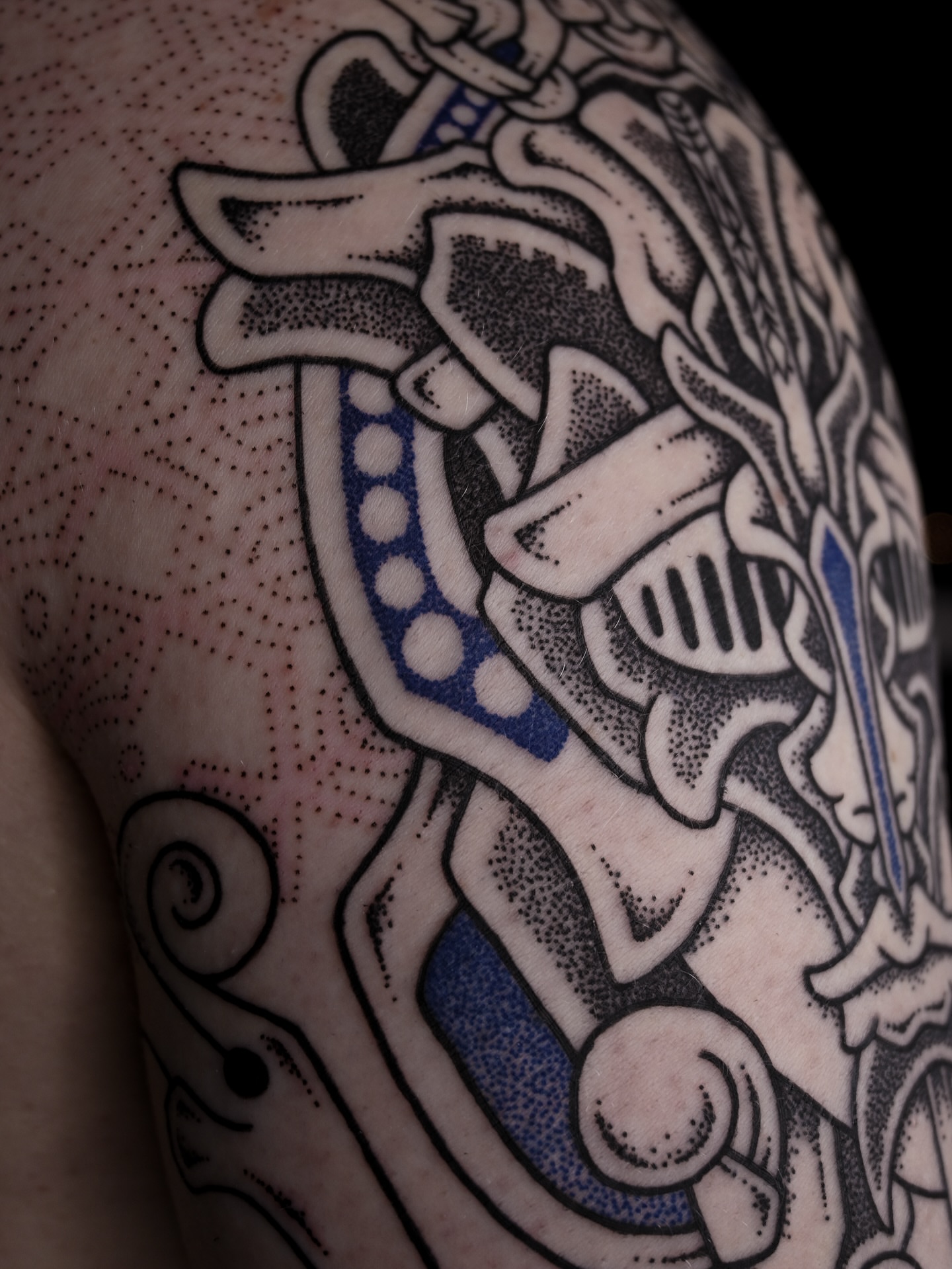 Tattoo by @kintyreink — dotwork