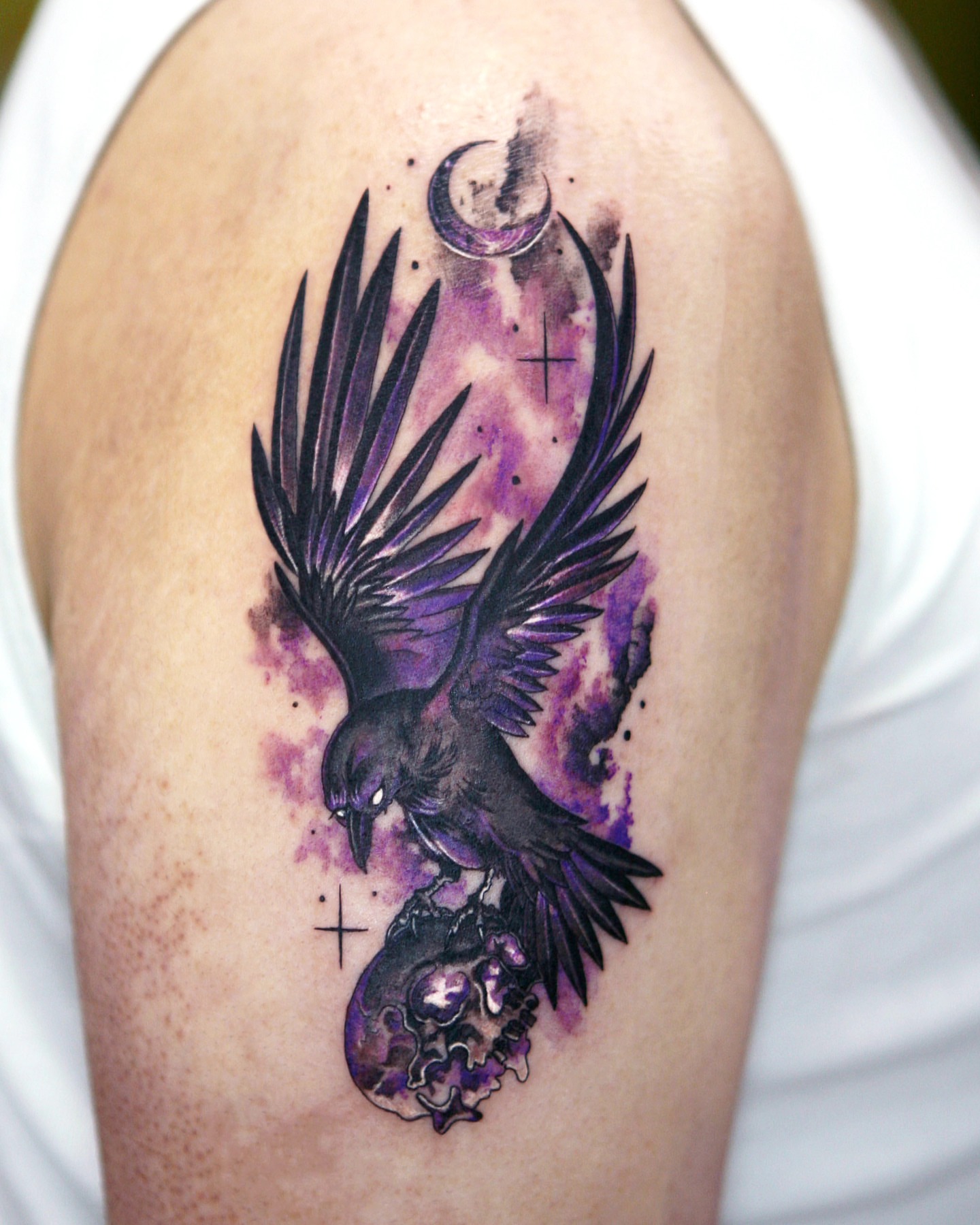 Tattoo by @tattooist_danha โ dark_realism, watercolor