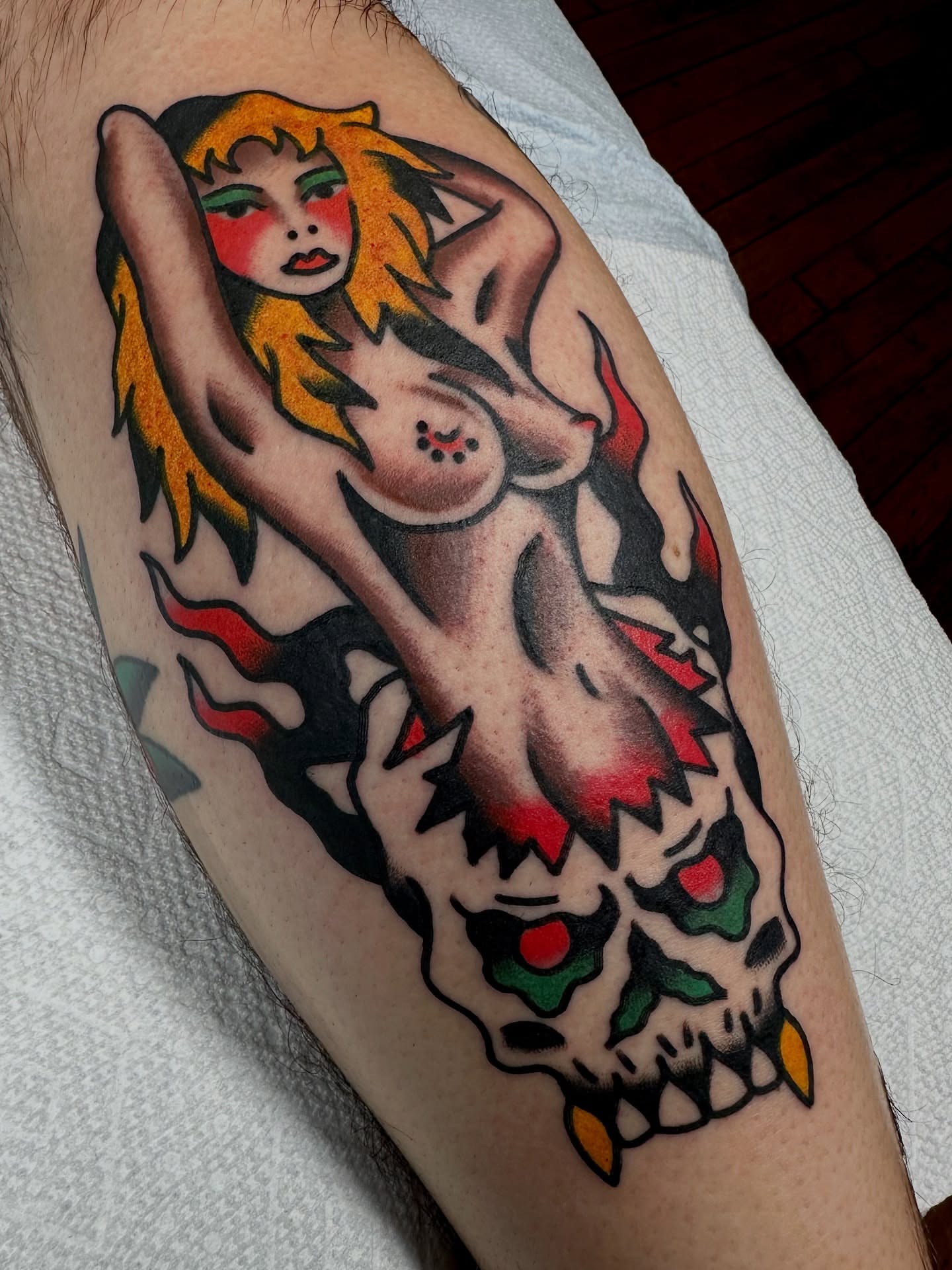 Tattoo by @secretsafetattoo — american_traditional, neo_traditional