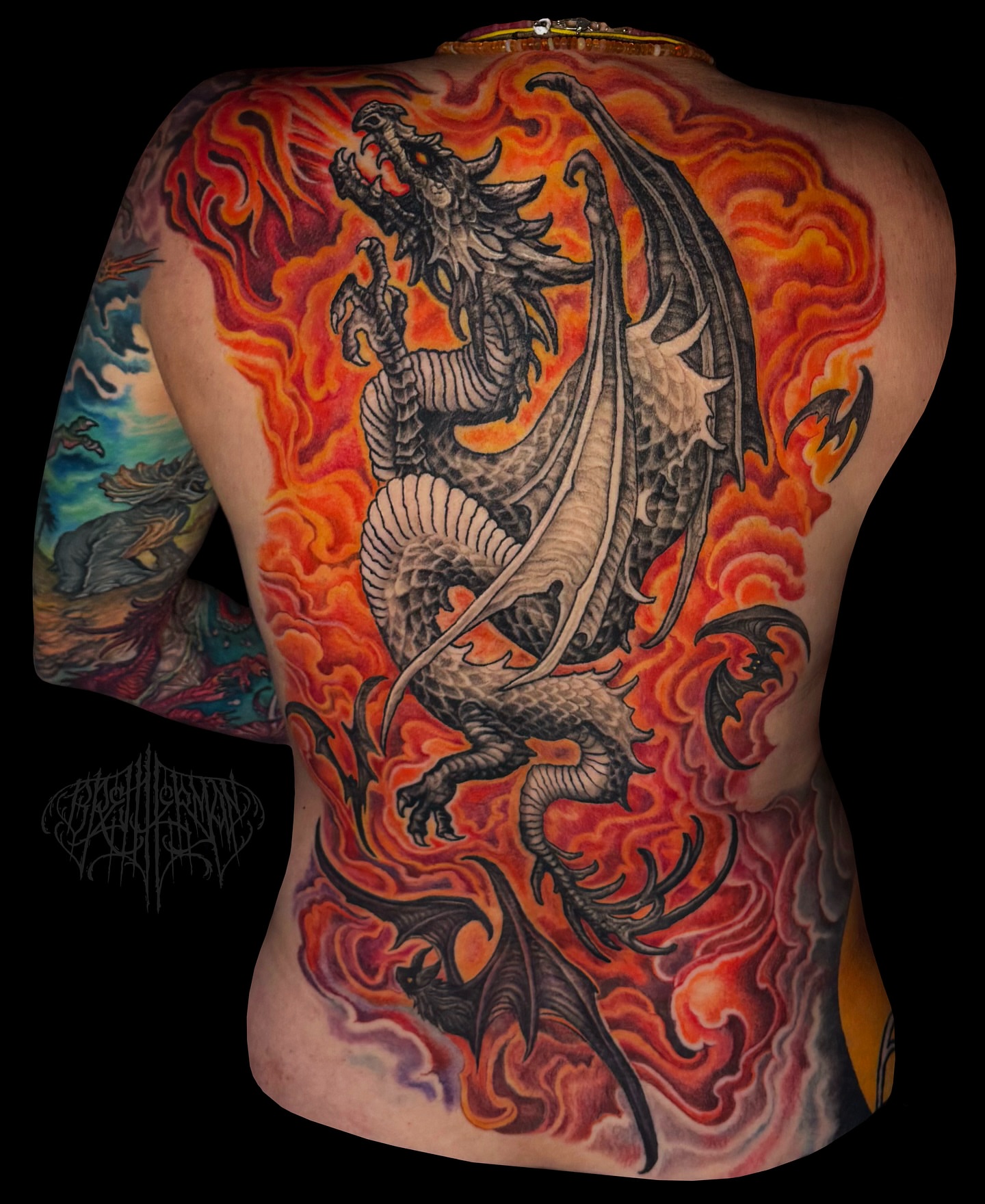 Tattoo by @brettherman — american_traditional, dotwork