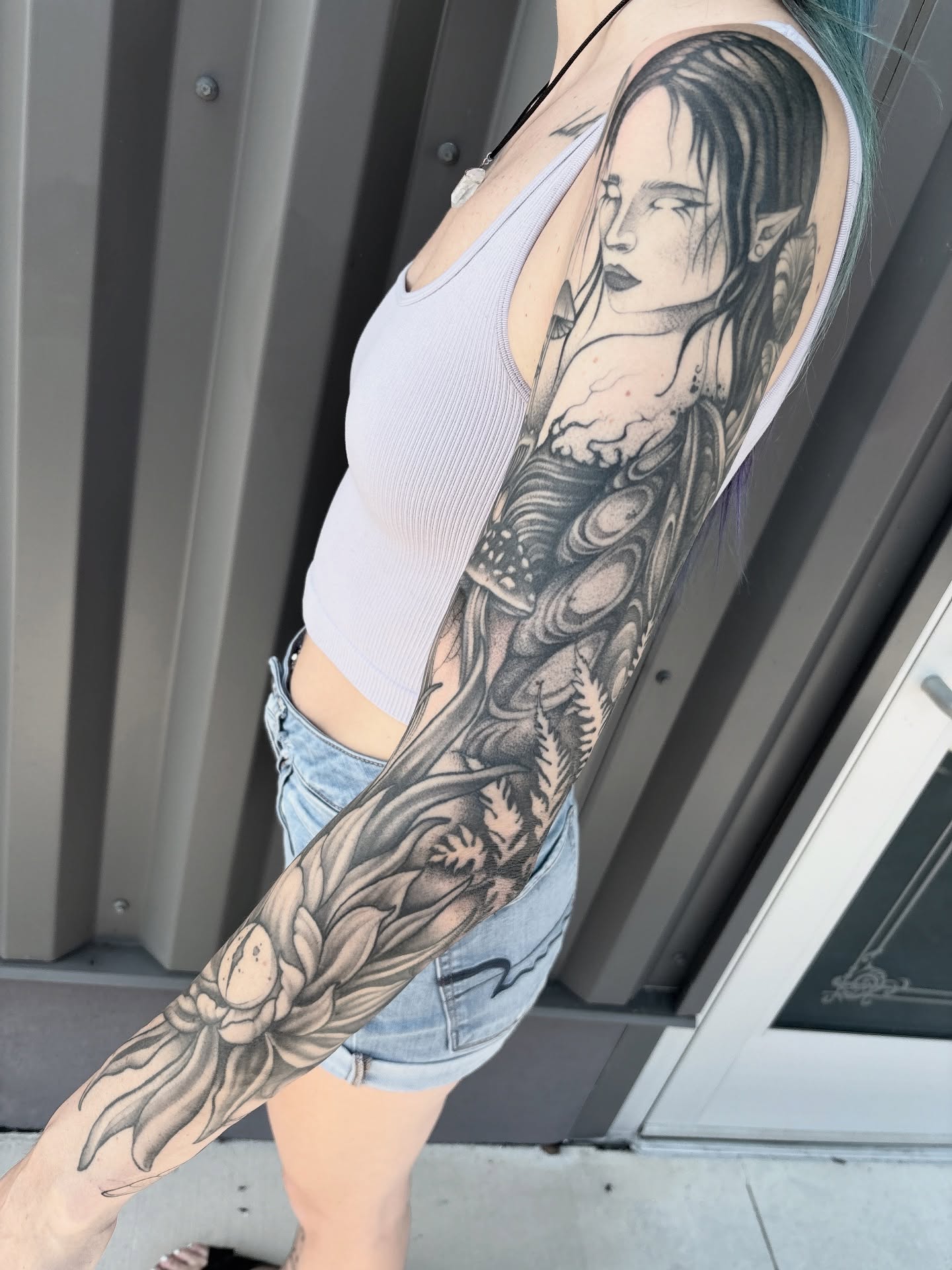 Tattoo by @sofiarosetattoos — black_and_grey, realism
