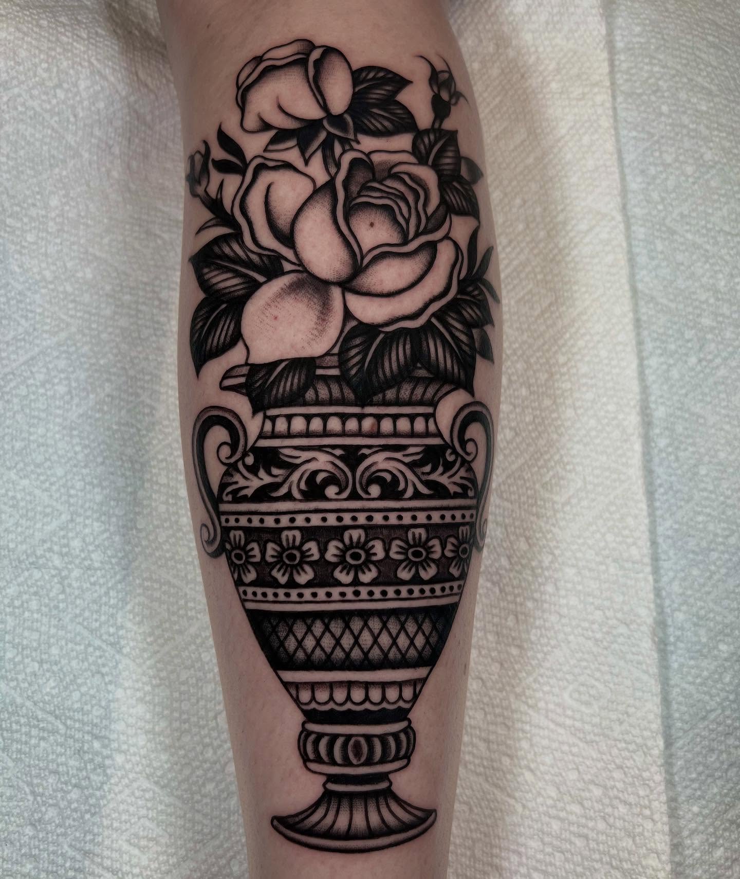 Tattoo by @kevincarusotattooer — black_and_grey