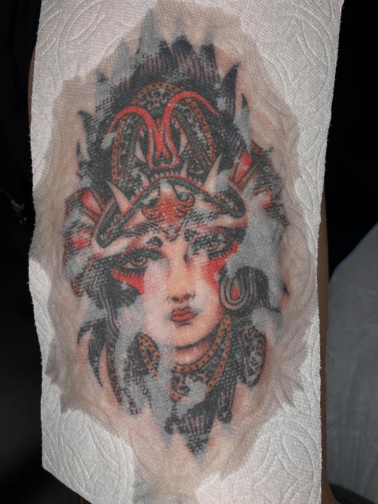 Tattoo by @mustyrattats โ american_traditional, dotwork