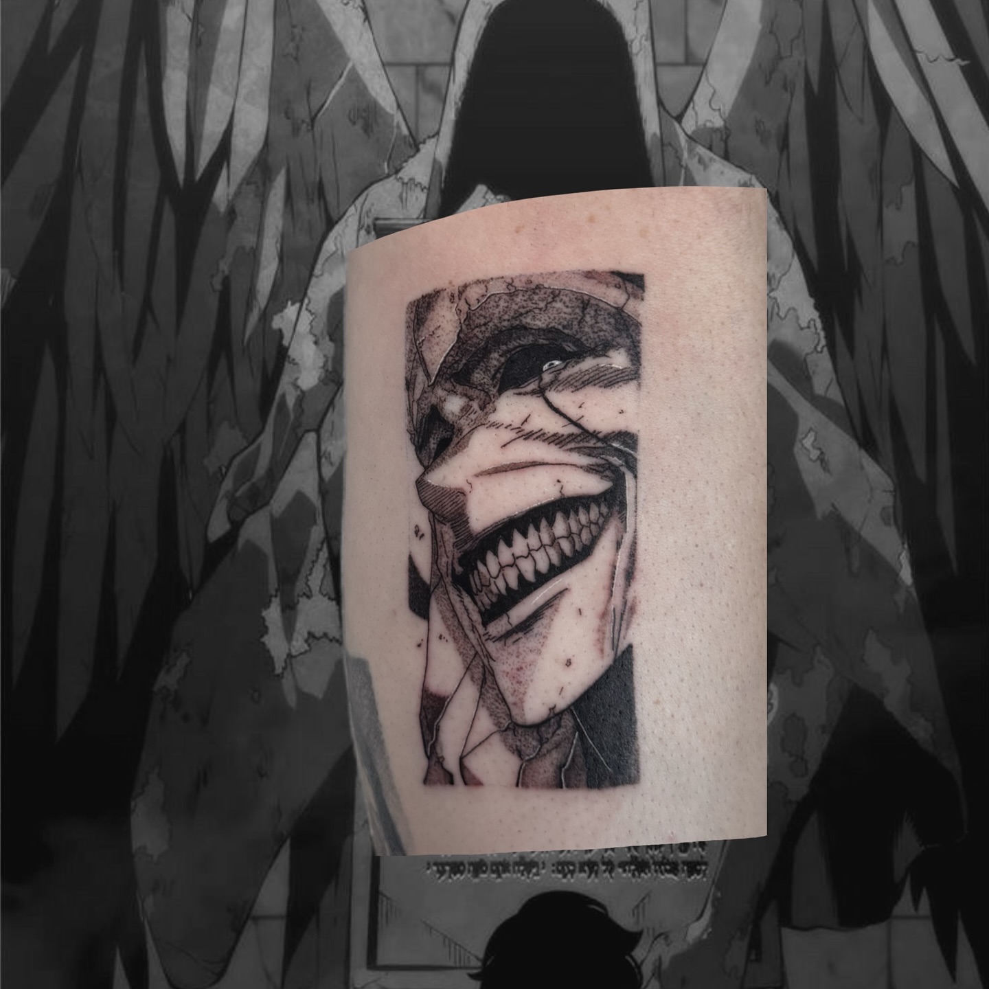 Joker dark realism tattoo on the forearm by D