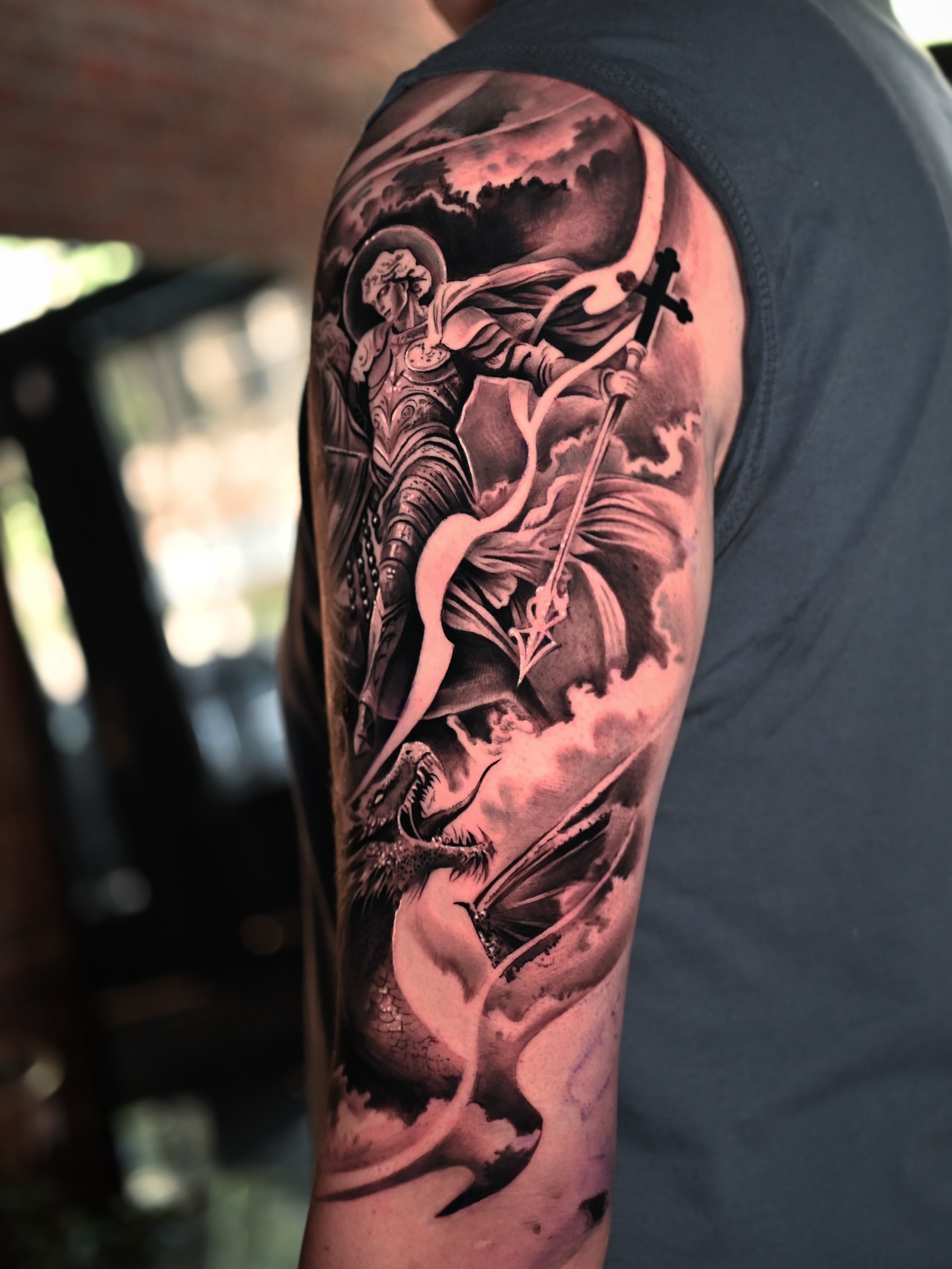 Tattoo by @sue_monsta — black_and_grey, realism