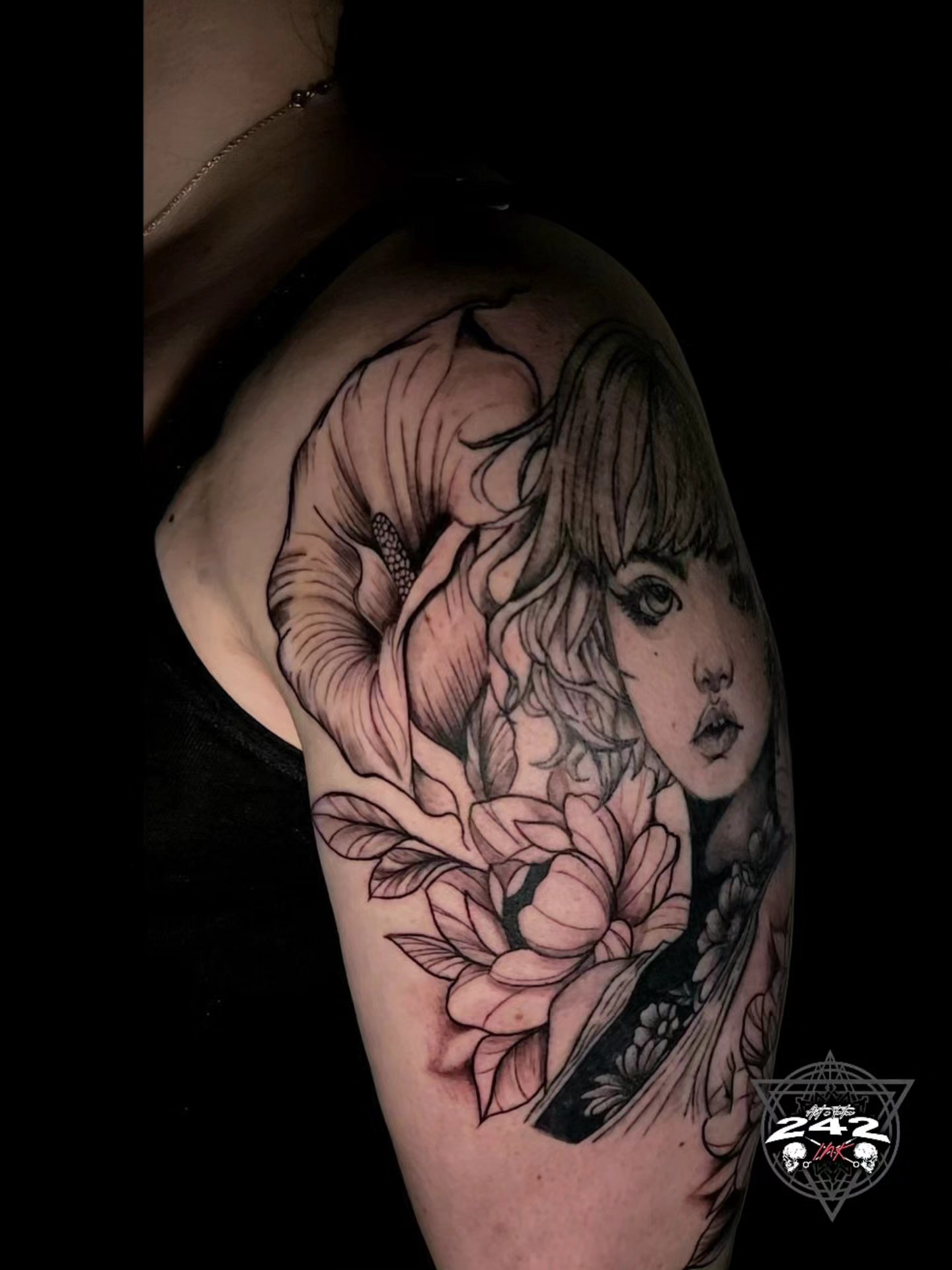 Tattoo by @242_ink — black_and_grey, realism