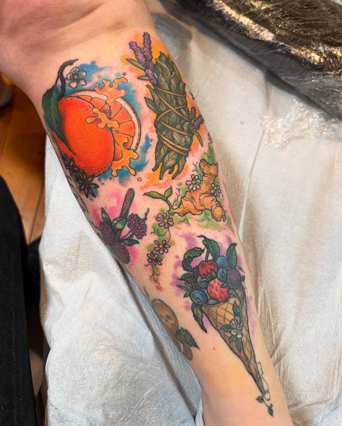Tattoo by @rebekatattoos — new_school, watercolor