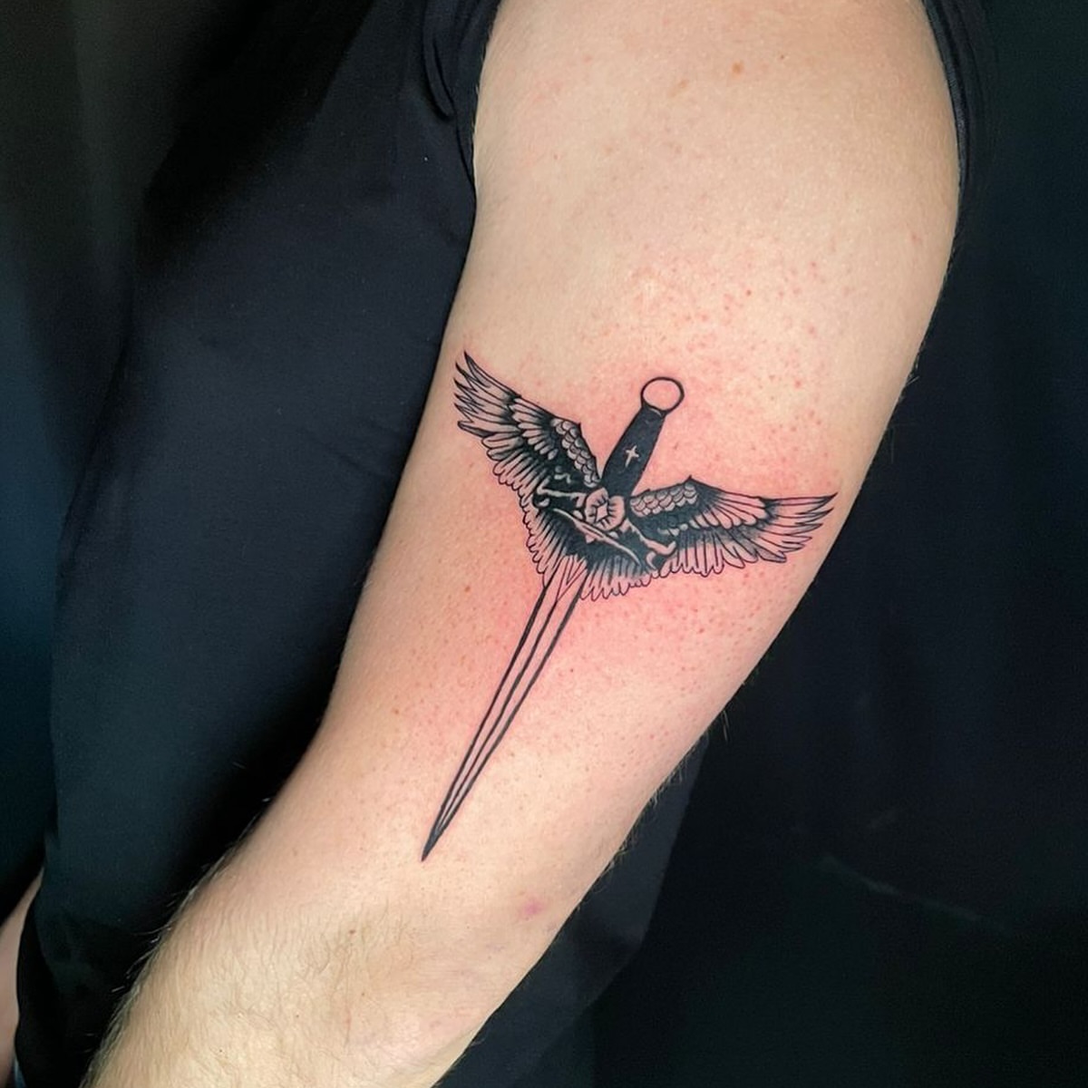 Tattoo by @mklvayne.tattoos — black_and_grey
