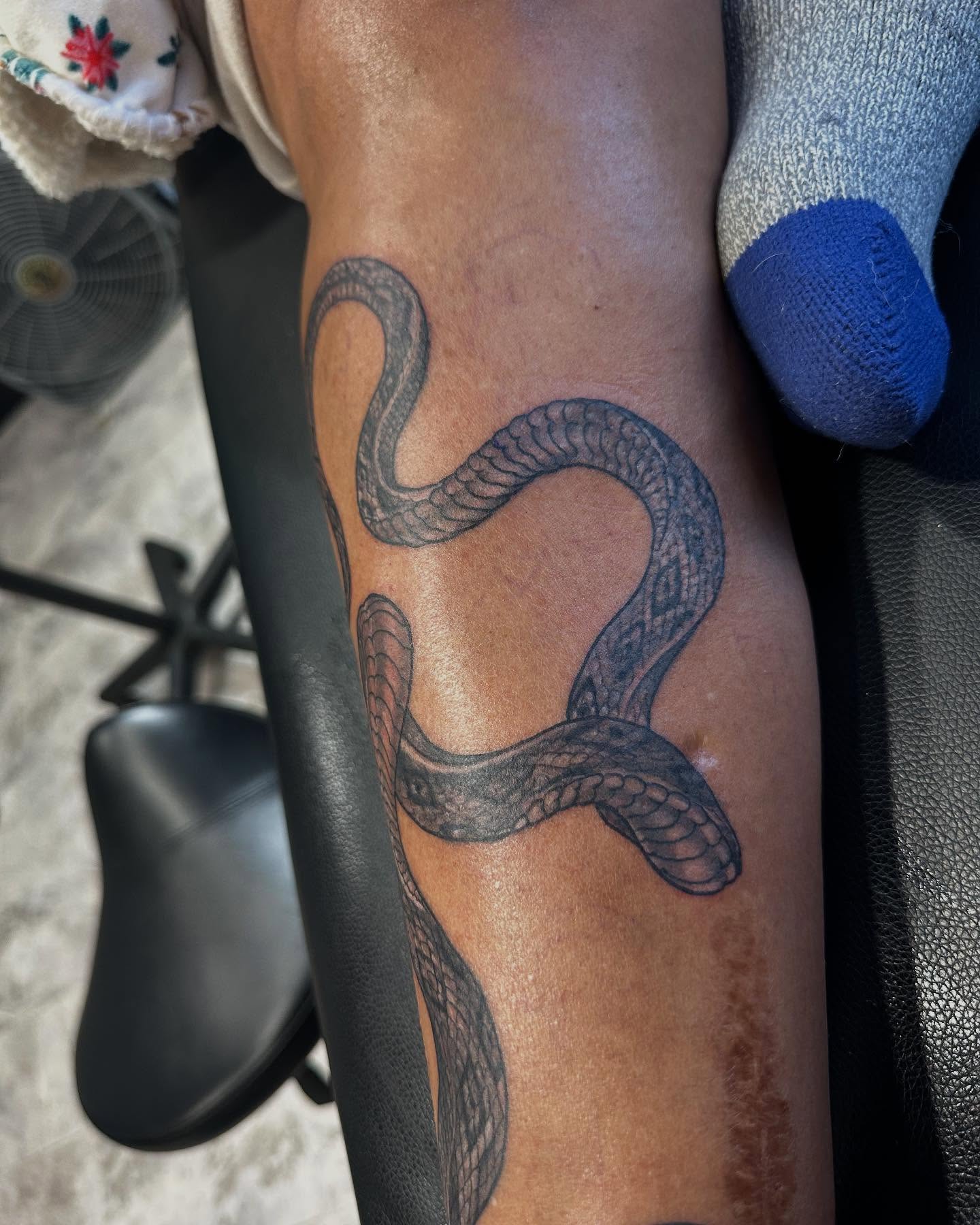 Tattoo by @inked_alex — black_and_grey