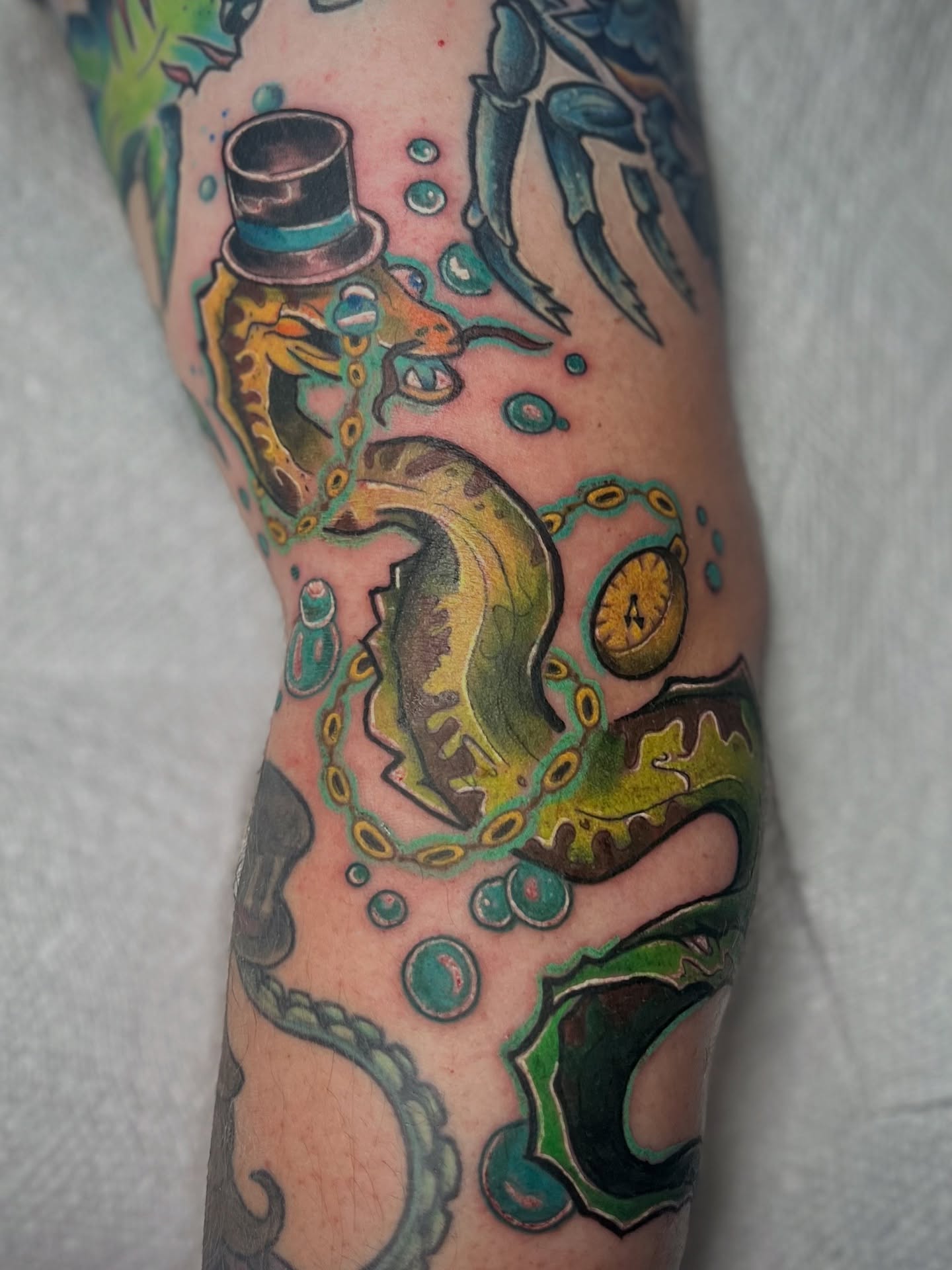 Tattoo by @oliveoiltattoos โ new_school, surrealism